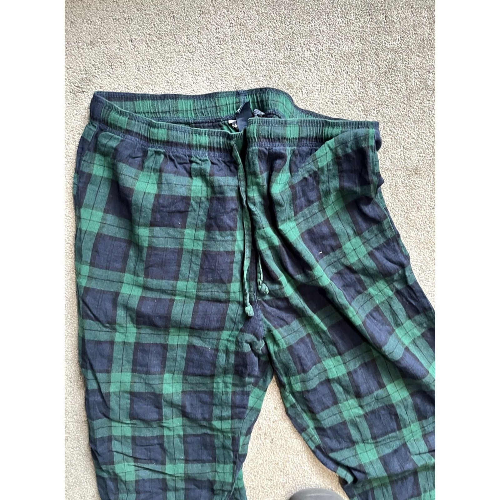 Nautica Nautica Sweatpants Mens XL Plaid Check Blue Green Lounge Super Soft Pants Size US 36 / EU 52 - 2 Thumbnail