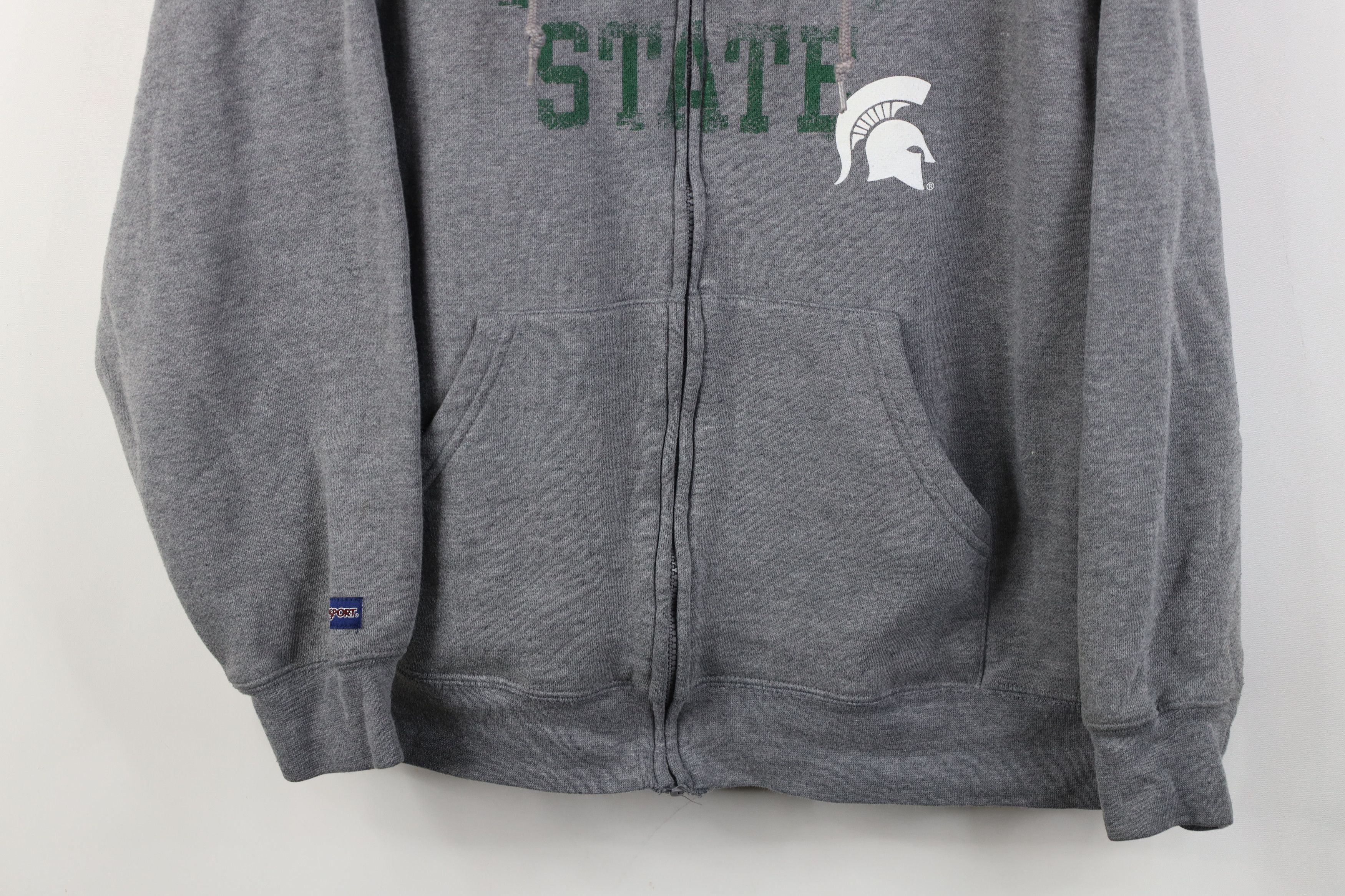 Vintage Vintage 90s Michigan State University Alumni Full Zip Hoodie Size US L / EU 52-54 / 3 - 3 Thumbnail
