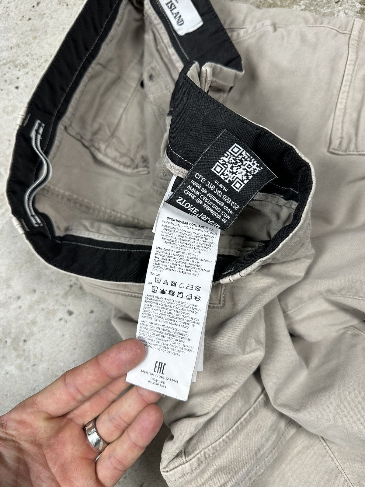 Massimo Osti × Stone Island Stone Island Beige Cargo Pants Type SK Size US 32 / EU 48 - 15 Thumbnail