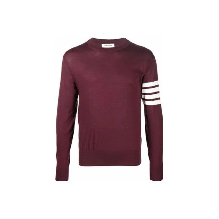 Thom Browne Thom Browne Red Long Sleeve Sweater for Men Size US M / EU 48-50 / 2 - 1 Thumbnail