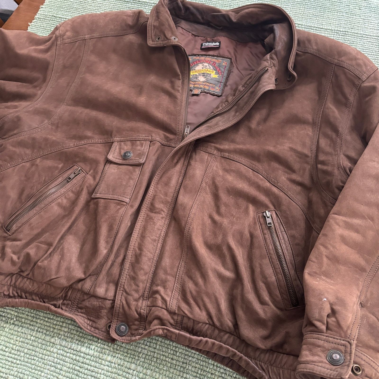 Vintage × Wilsons Leather Vintage Brown Leather Adventure Bound Wilson's Leather Size US XXL / EU 58 / 5 - 5 Thumbnail