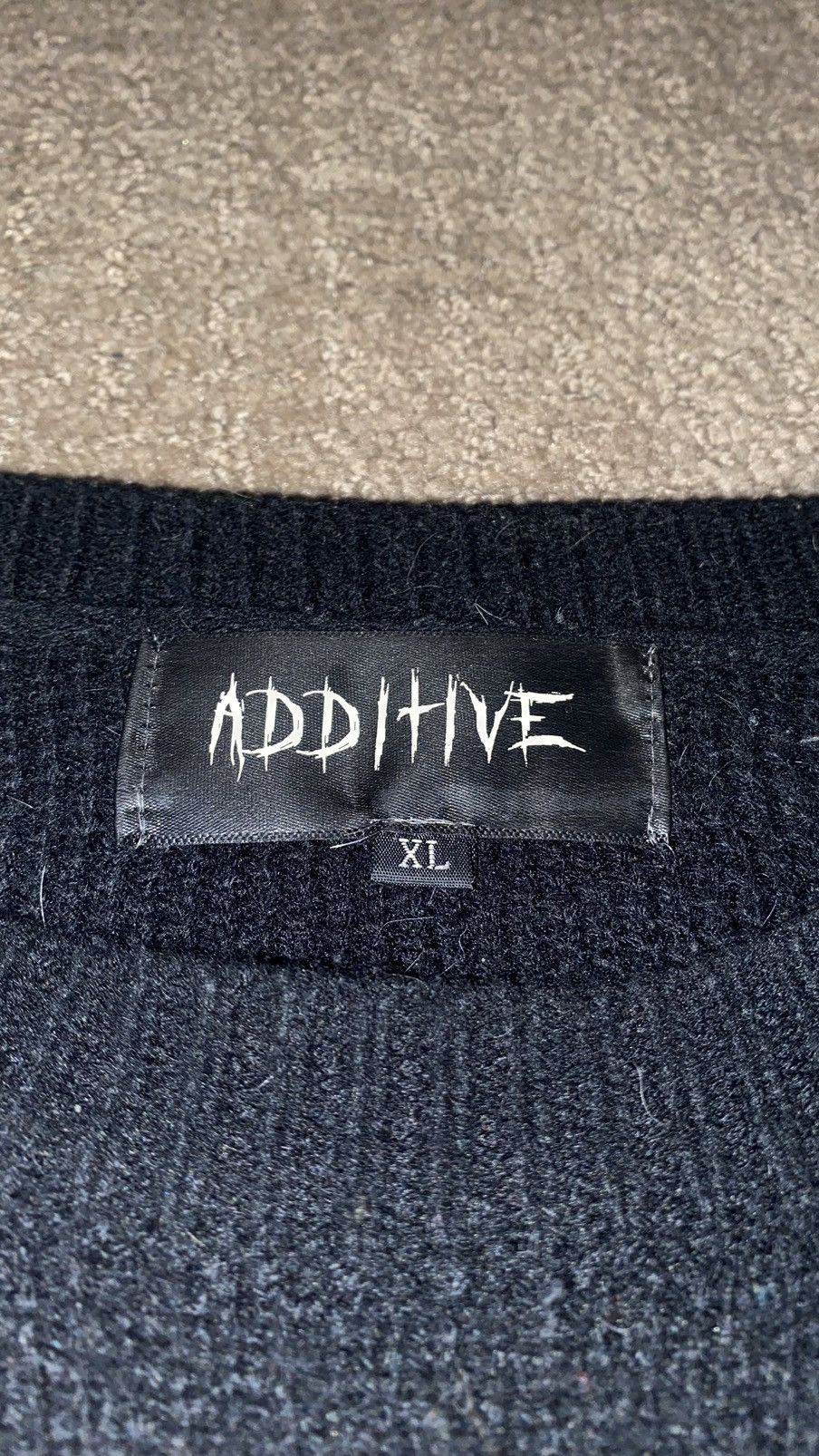 Designer × Vintage Additive Black Cross Knit Sweater Size US XL / EU 56 / 4 - 2 Thumbnail