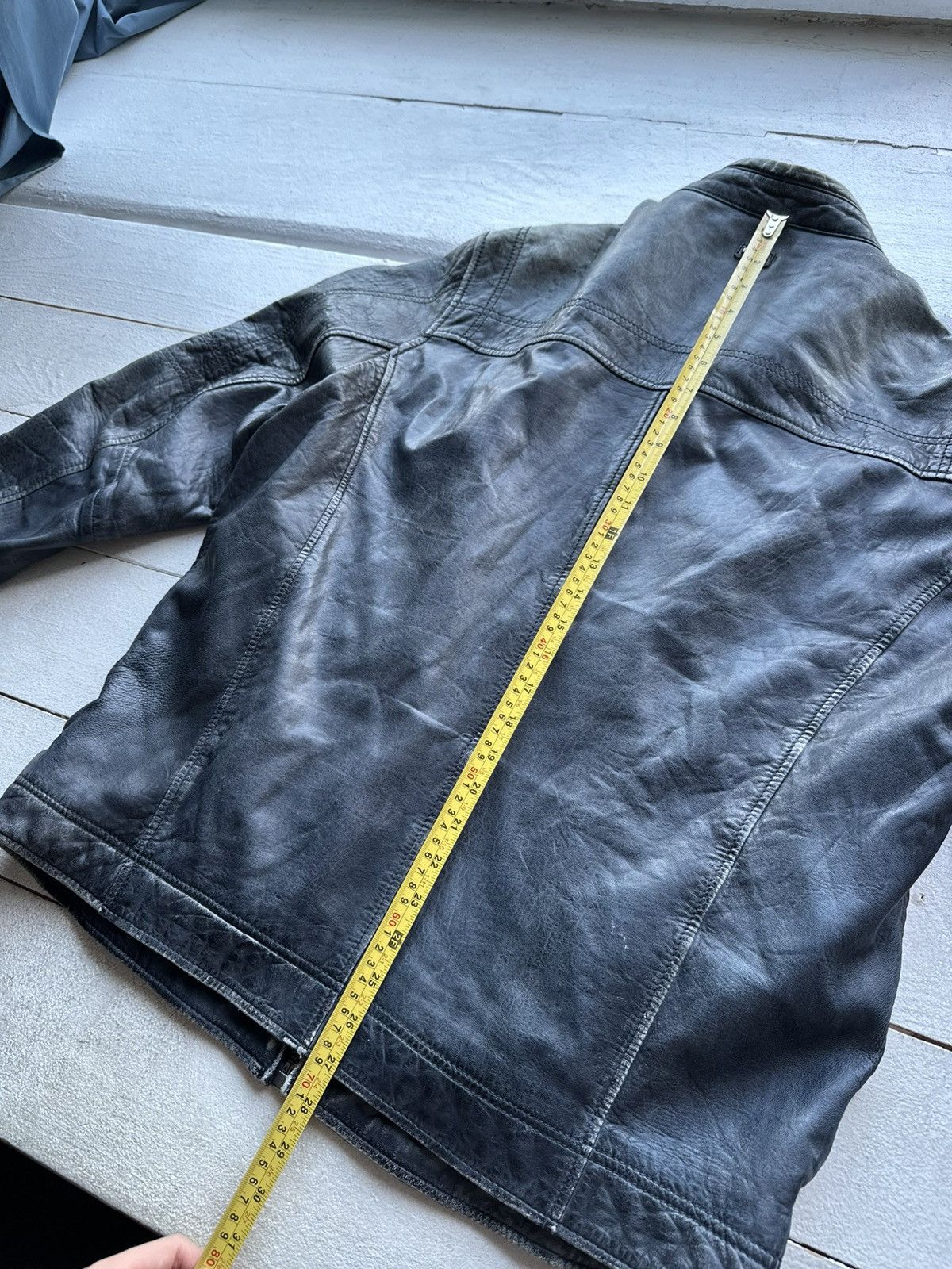 Other 🚨VNTG LEATHER JACKET AVANT GARDE ASYMMETRICAL BLACK MOTO Size US L / EU 52-54 / 3 - 17 Thumbnail