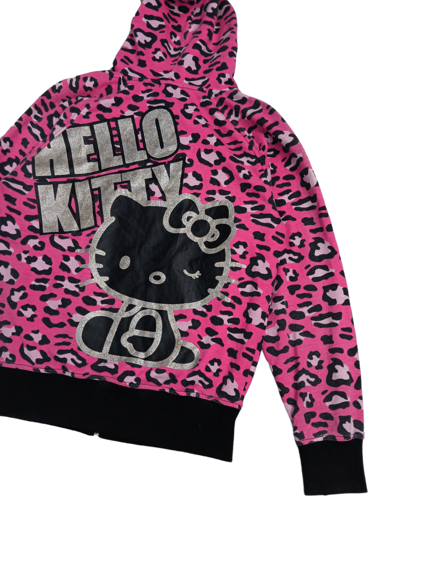 Cartoon Network × Japanese Brand × Vintage HELLO KITTY JAPANESE LEOPARD PINK ZIP HOODIE Size M / US 6-8 / IT 42-44 - 3 Thumbnail