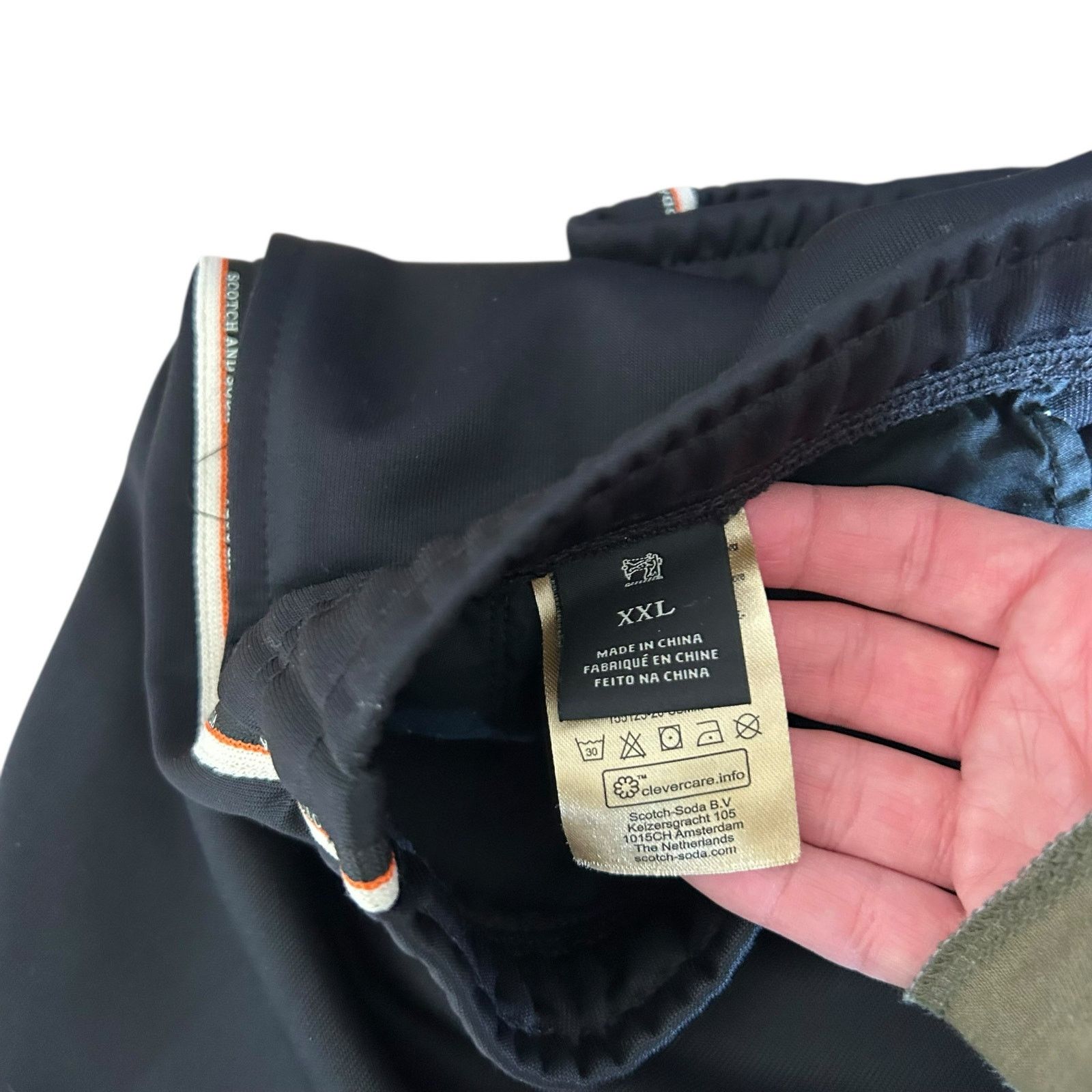 Scotch & Soda Scotch & Soda Black Pants Logo Tape Trim Sz XXL Size 42" / US 20 - 3 Thumbnail