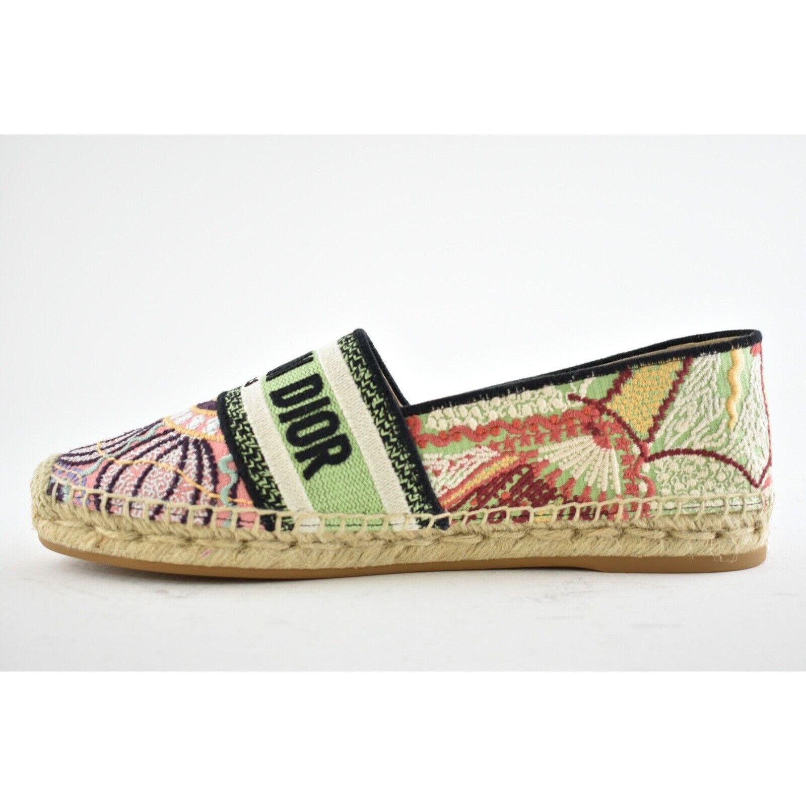 Dior Granville In Lights Cotton Embroidered Espadrille Flat 38.5 Size US 8.5 / IT 38.5 - 8 Thumbnail
