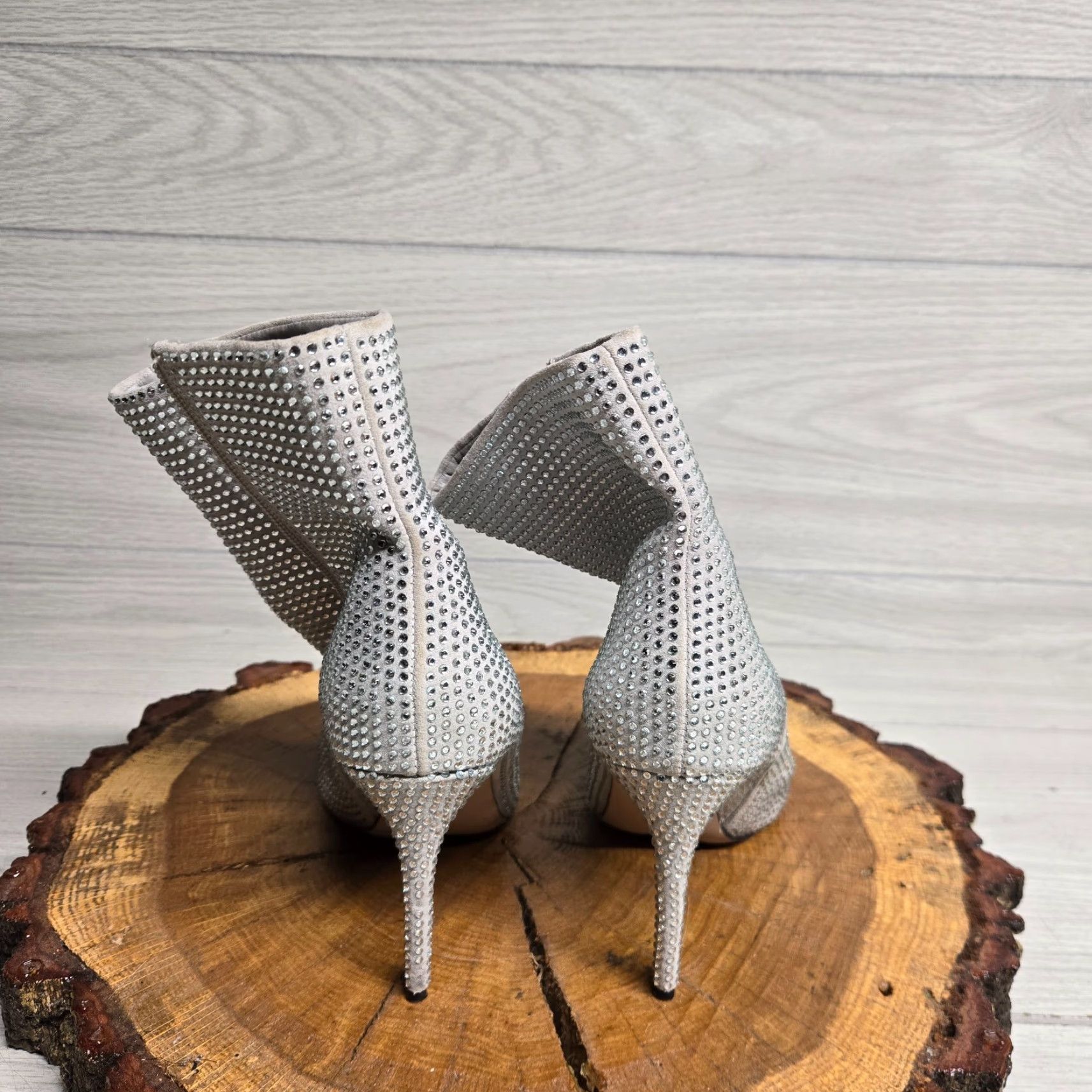 Vintage Shoedazzle Gem Dimond Sparkle Heel Bootie Women's Size 7 Adult Size US 7 / IT 37 - 4 Thumbnail
