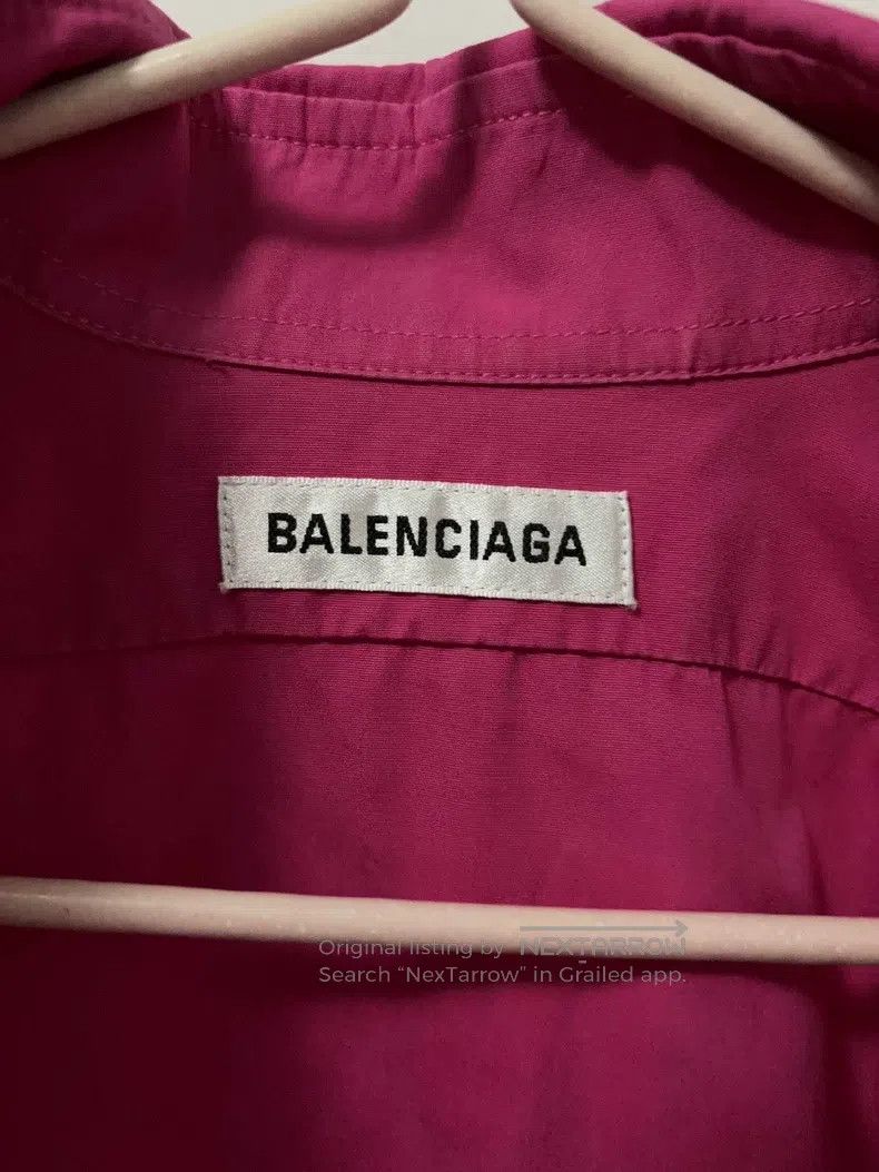 Balenciaga Balenciaga Logo Letter Print Collar Long Sleeve Shirt - Ma Size XS / US 0-2 / IT 36-38 - 3 Thumbnail