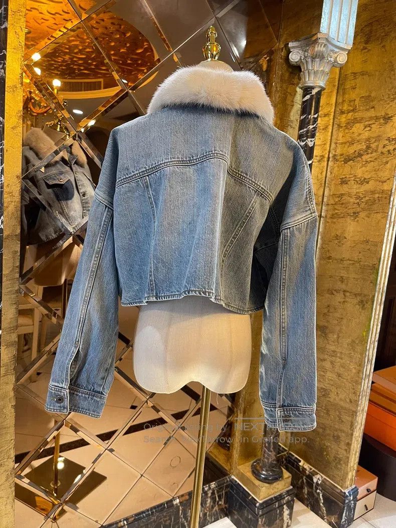 Valentino Valentino Logo cape dropped shoulder silhouette denim jack Size M / US 6-8 / IT 42-44 - 3 Thumbnail