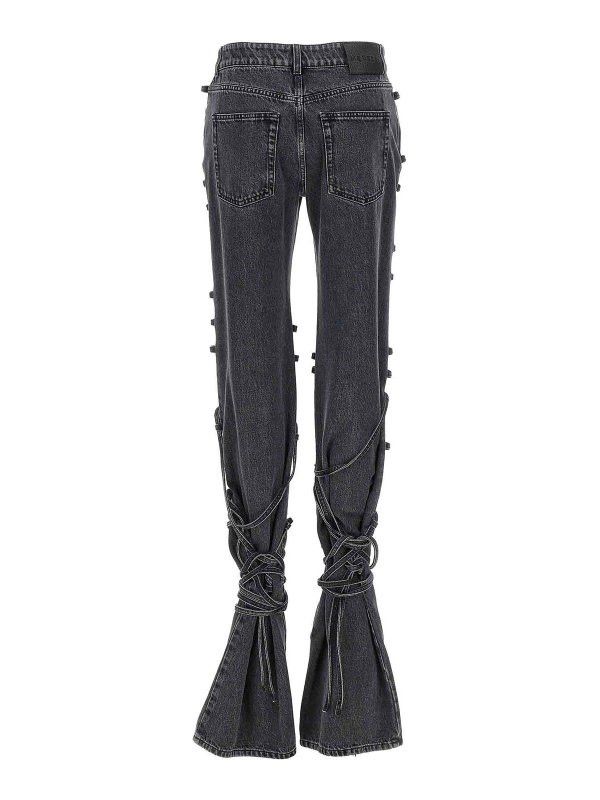 Alexander McQueen o1srvl11e0226 Tied Jeans In Grey Size 27" / US 4 / IT 40 - 2 Thumbnail