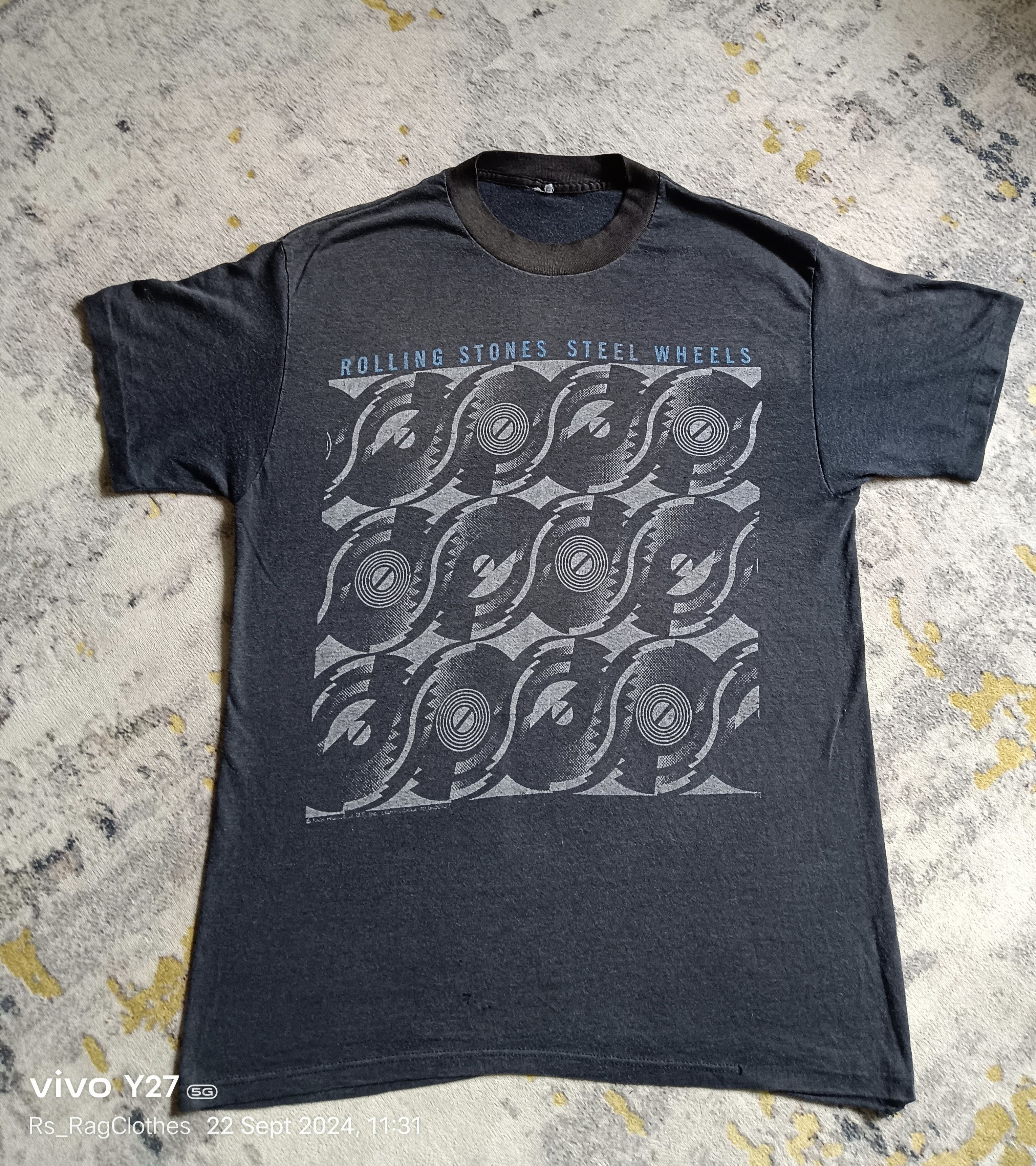 Band Tees × The Rolling Stones × Vintage VINTAGE ROLLING STONES STEEL WHEELS TOUR Size US M / EU 48-50 / 2 - 1 Thumbnail