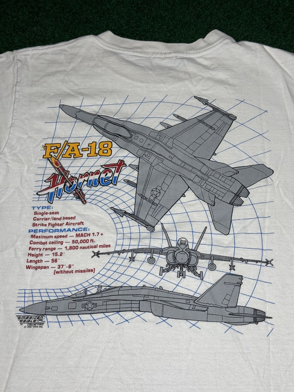 Vintage Vintage 80s FA 18 Hornet Military Fighter Jet Med T Shirt Size US M / EU 48-50 / 2 - 4 Thumbnail