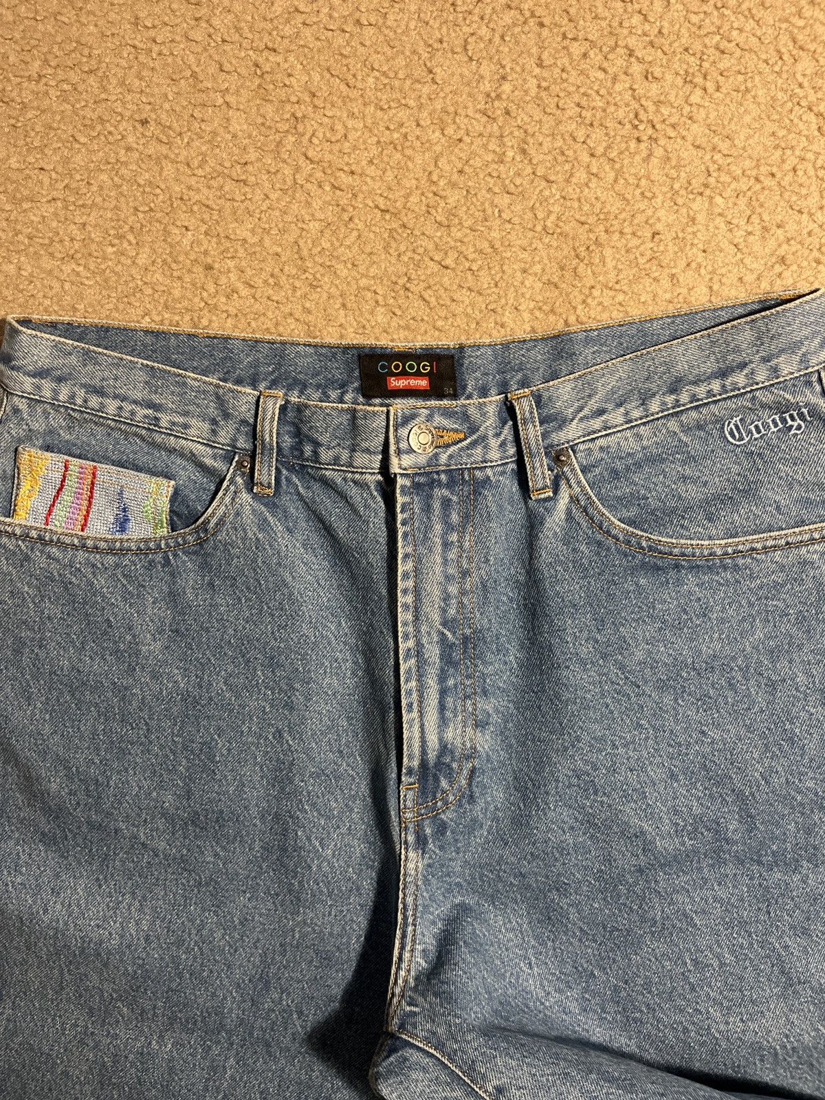 Coogi × Supreme Supreme x Coogi blue jeans sz 34 Size US 34 / EU 50 - 3 Thumbnail