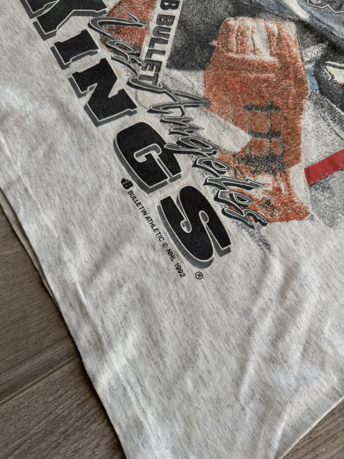 Los Angeles Apparel Vintage 1992 NHL Los Angeles KINGS Bulletin Athletic T Shirt Size US M / EU 48-50 / 2 - 6 Thumbnail