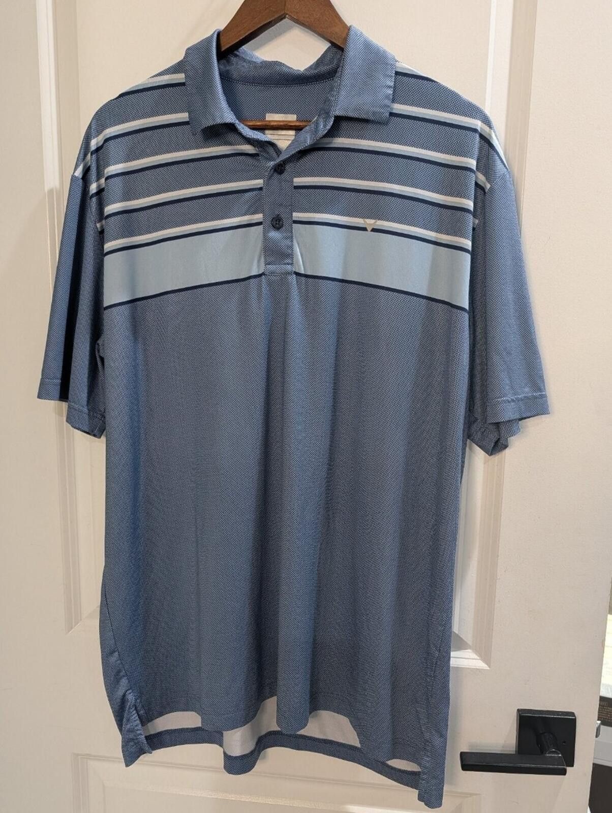 Callaway Callaway Light and Medium Blue Stripe Polo Size US L / EU 52-54 / 3 - 2 Thumbnail