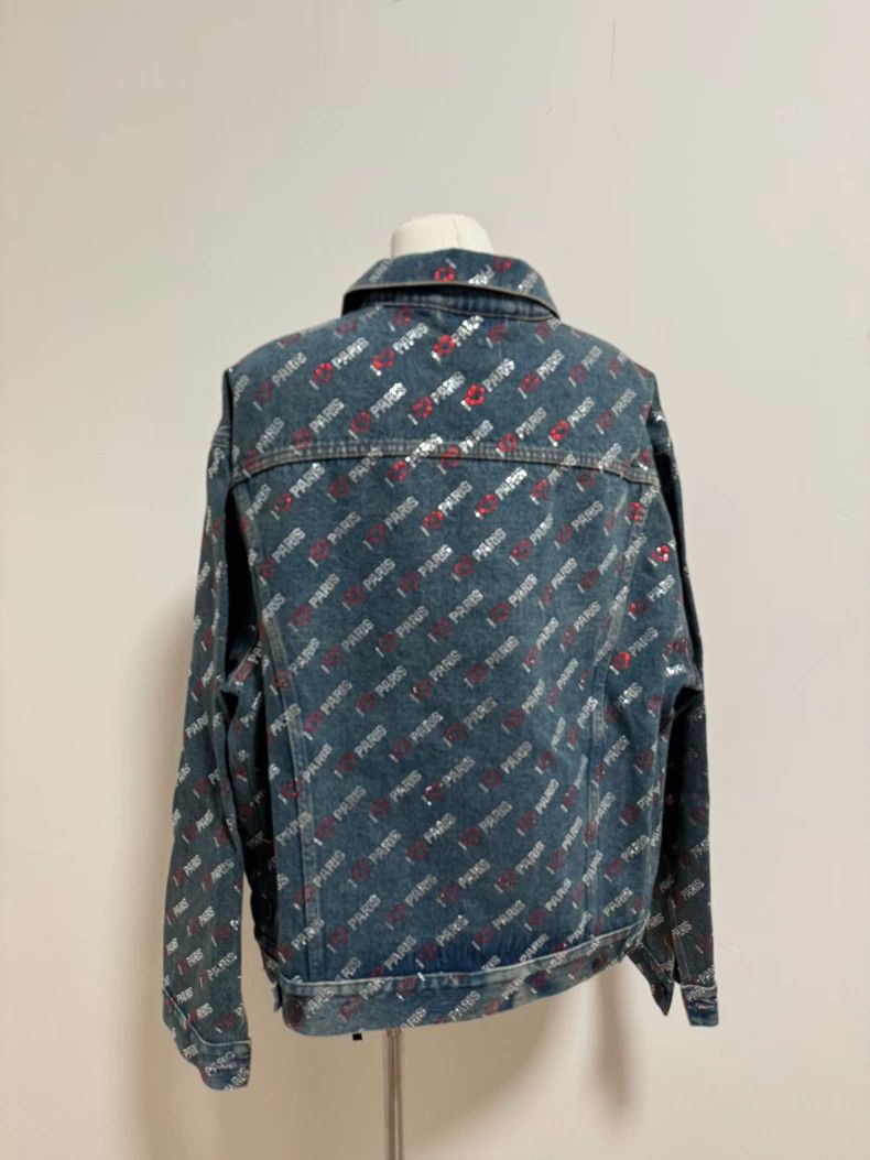 Balenciaga Balenciaga size 34 Blue Diamond Pattern Logo Denim Jacket Size S / US 4 / IT 40 - 2 Thumbnail