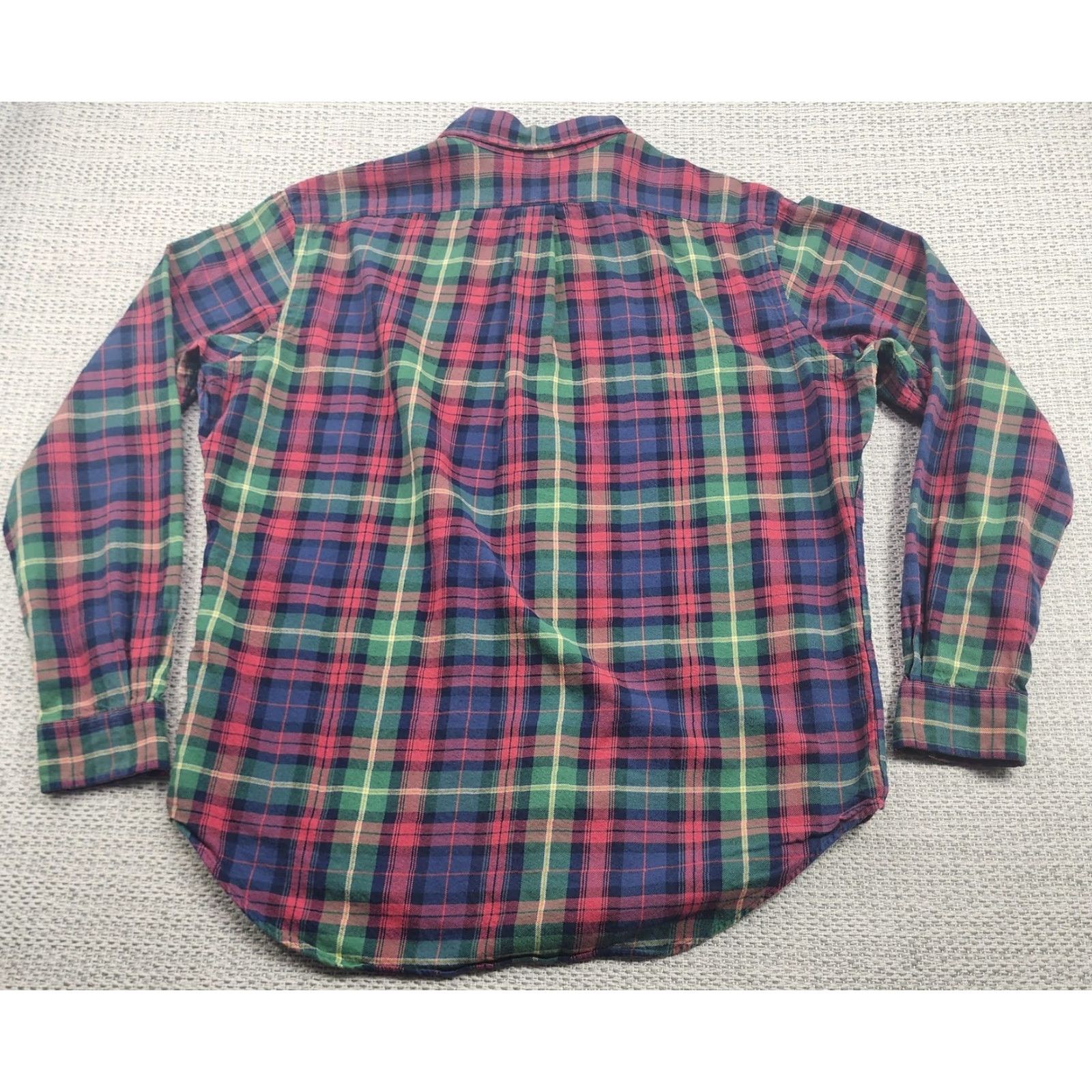 Ralph Lauren VINTAGE Ralph Lauren Shirt Mens Large Red Green Navy Plaid Button Down Classic Fit Logo Shirt Size US L / EU 52-54 / 3 - 7 Thumbnail