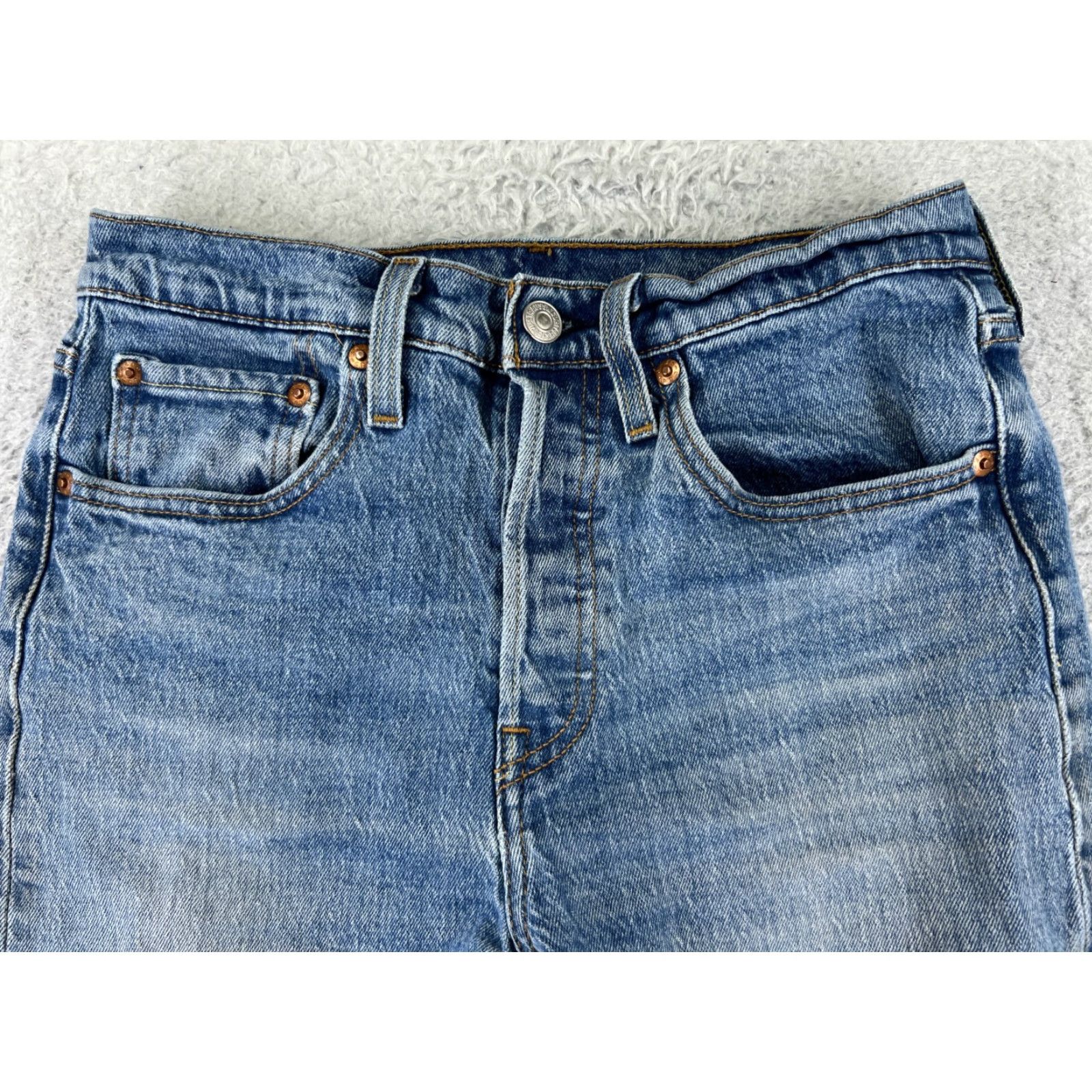 Levi's Levi's 501 Skinny Jeans Women's 27 Blue Denim Distressed Regular Fit 25x28 Retro Size 27" / US 4 / IT 40 - 4 Thumbnail