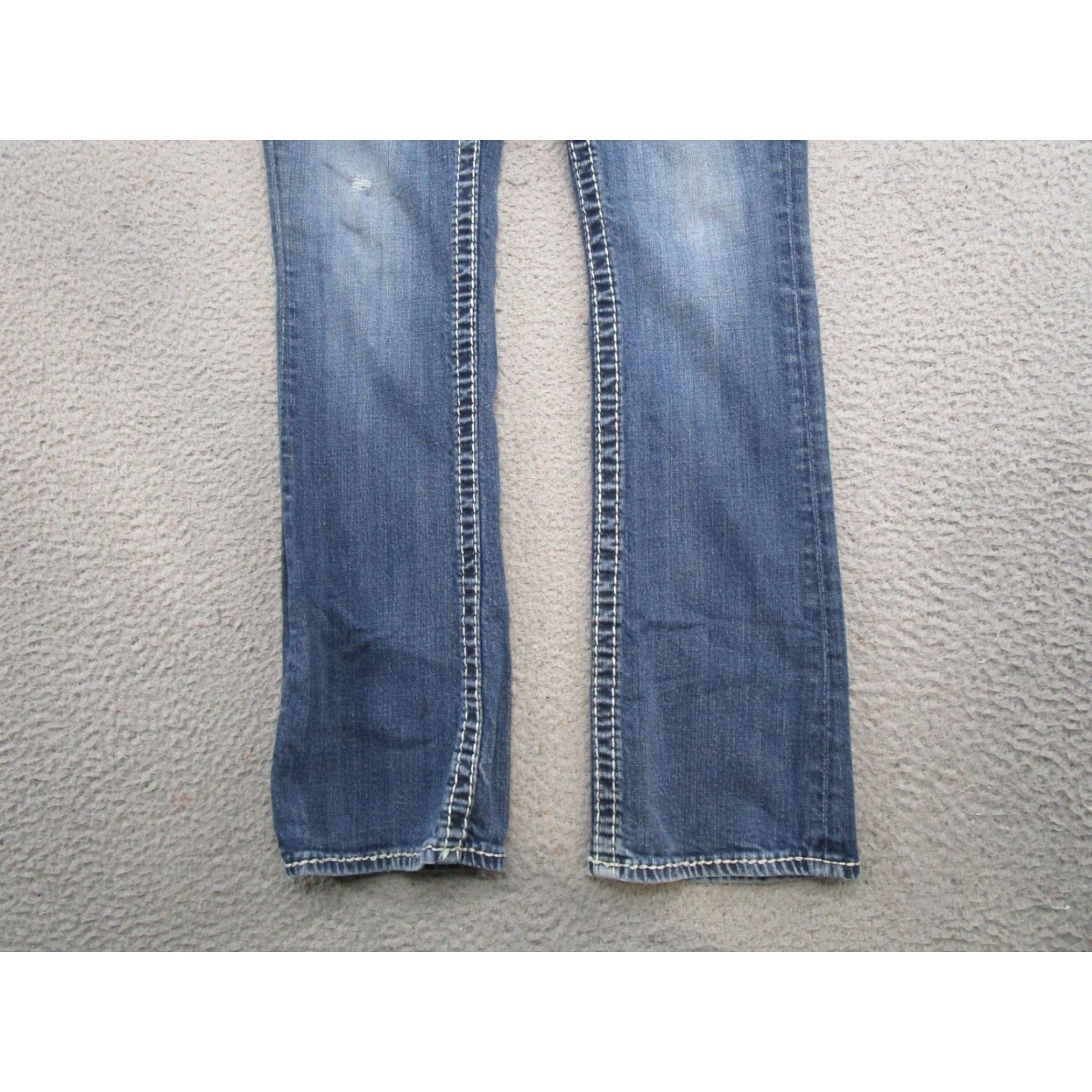Vintage VIGOSS Women's Blue Denim Skinny Jeans 28x31 Flap Pockets Y2K USED READ Size 28" / US 6 / IT 42 - 2 Thumbnail