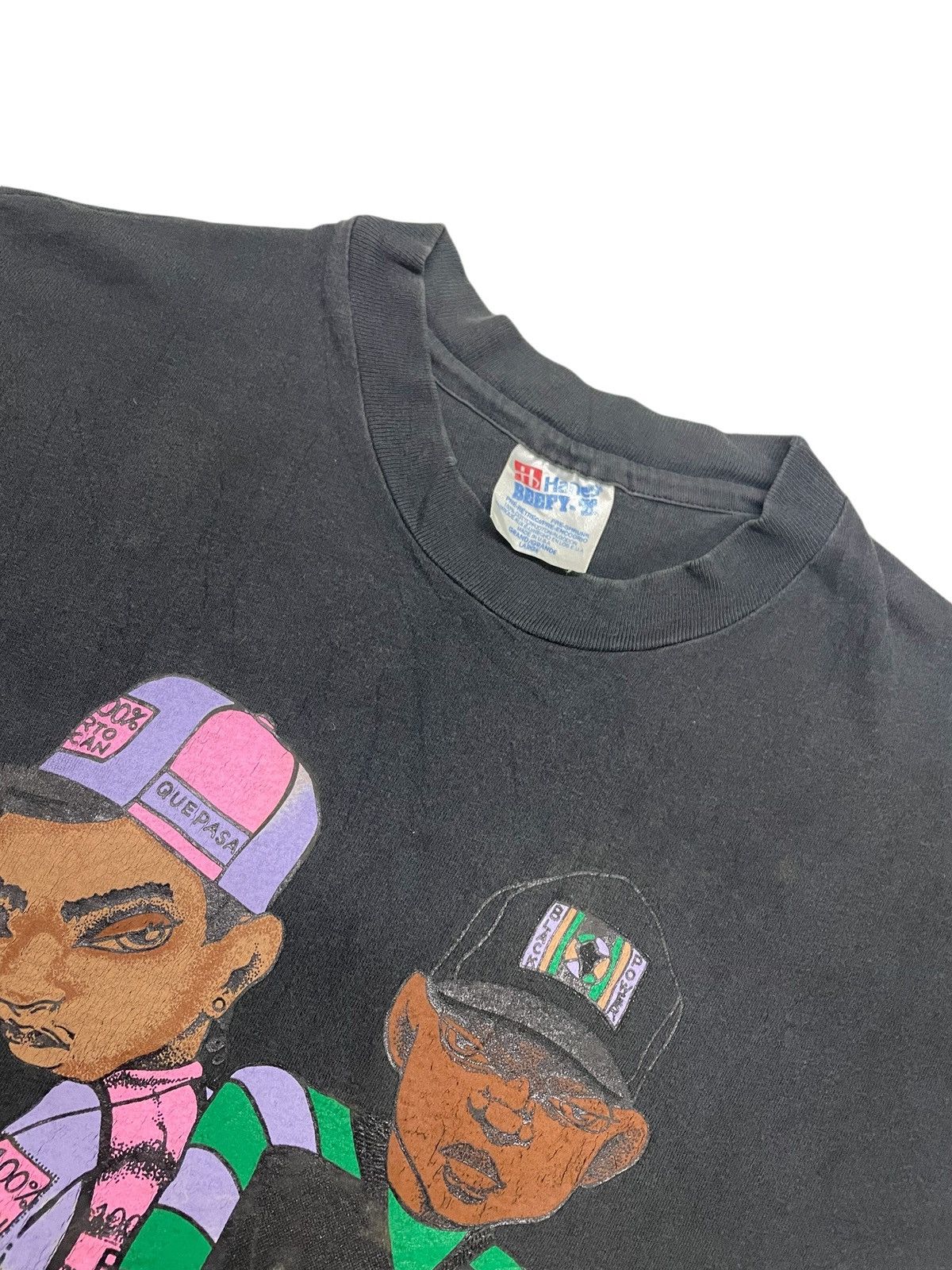 Band Tees × Rap Tees × Vintage Vintage 90s Black Staff Rap tee Hip Hop T-shirt Size US L / EU 52-54 / 3 - 4 Thumbnail