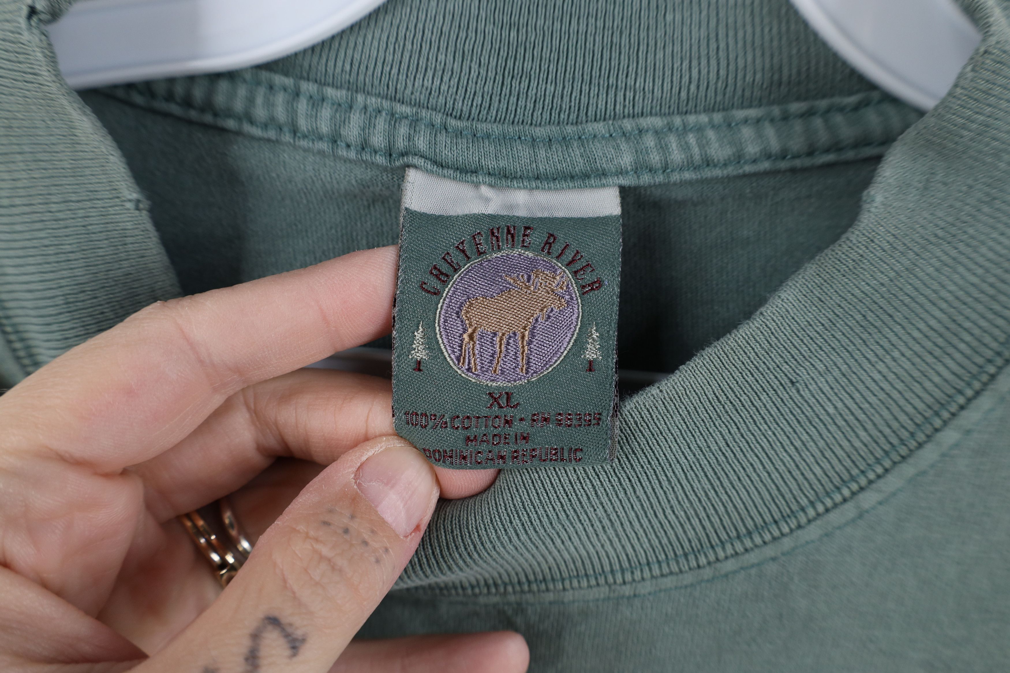 Cabelas Vintage 90s Cabelas Spell Elk Mock Neck Long Sleeve T-Shirt Size US XL / EU 56 / 4 - 7 Thumbnail