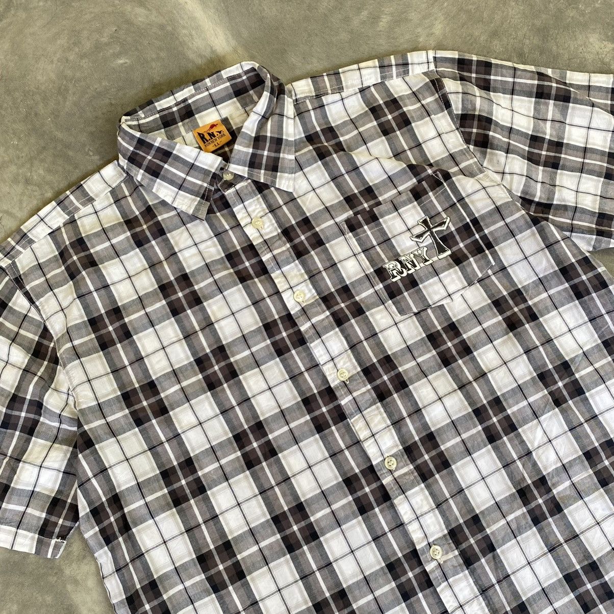 Hysteric Glamour 2000s R.N.Y Skull Checkered Shirt Size US L / EU 52-54 / 3 - 4 Thumbnail