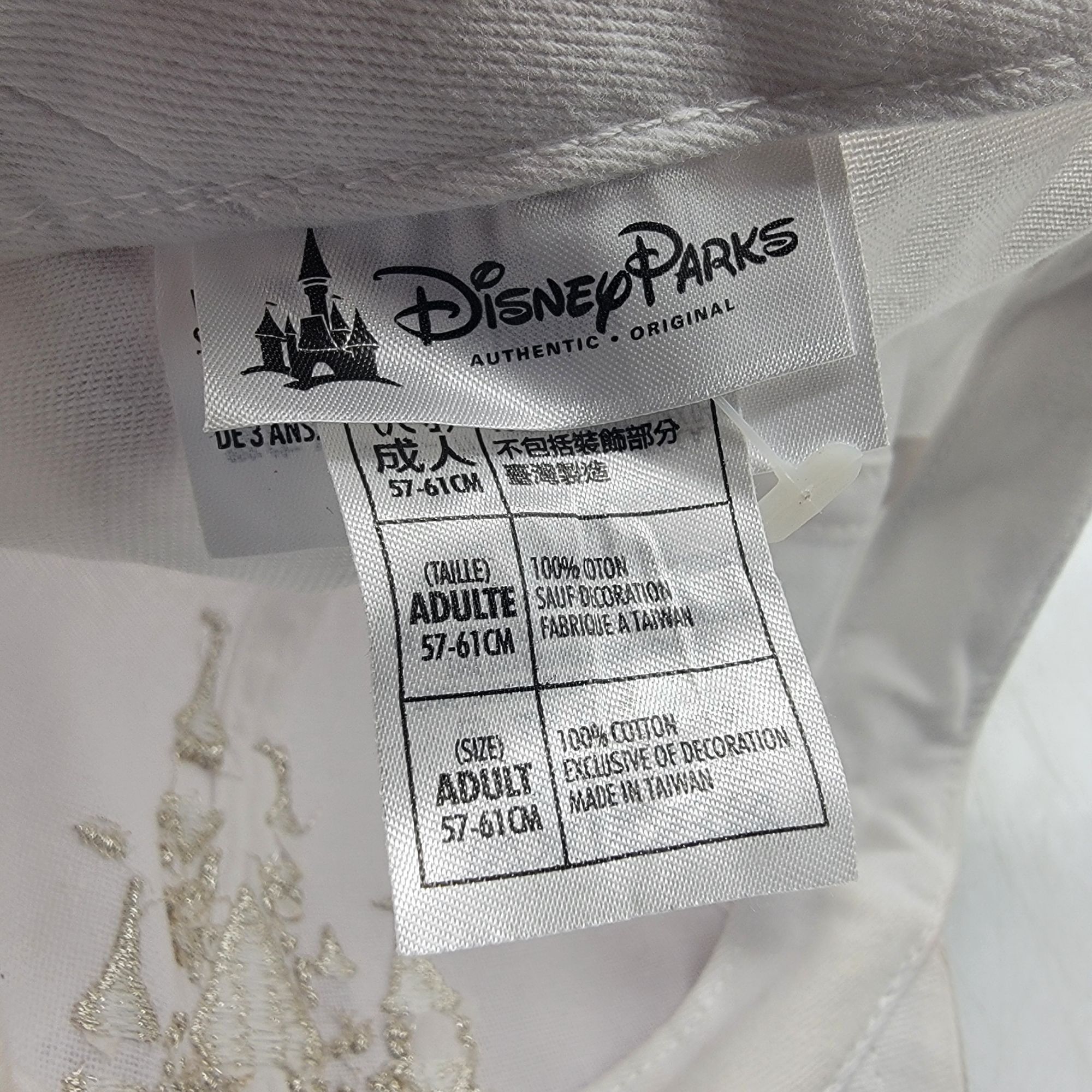 Disney Disney Parks Adults White Bling Castle Embellished Hat Cap C Size ONE SIZE - 6 Thumbnail
