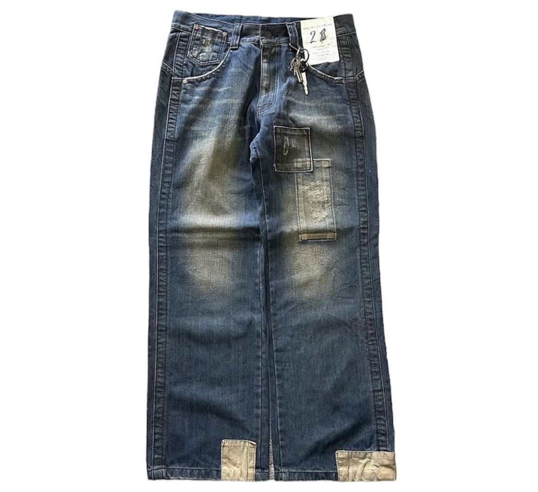 20471120 Vintage A Hwan Faded Denim Pants Size US 33 - 1 Thumbnail