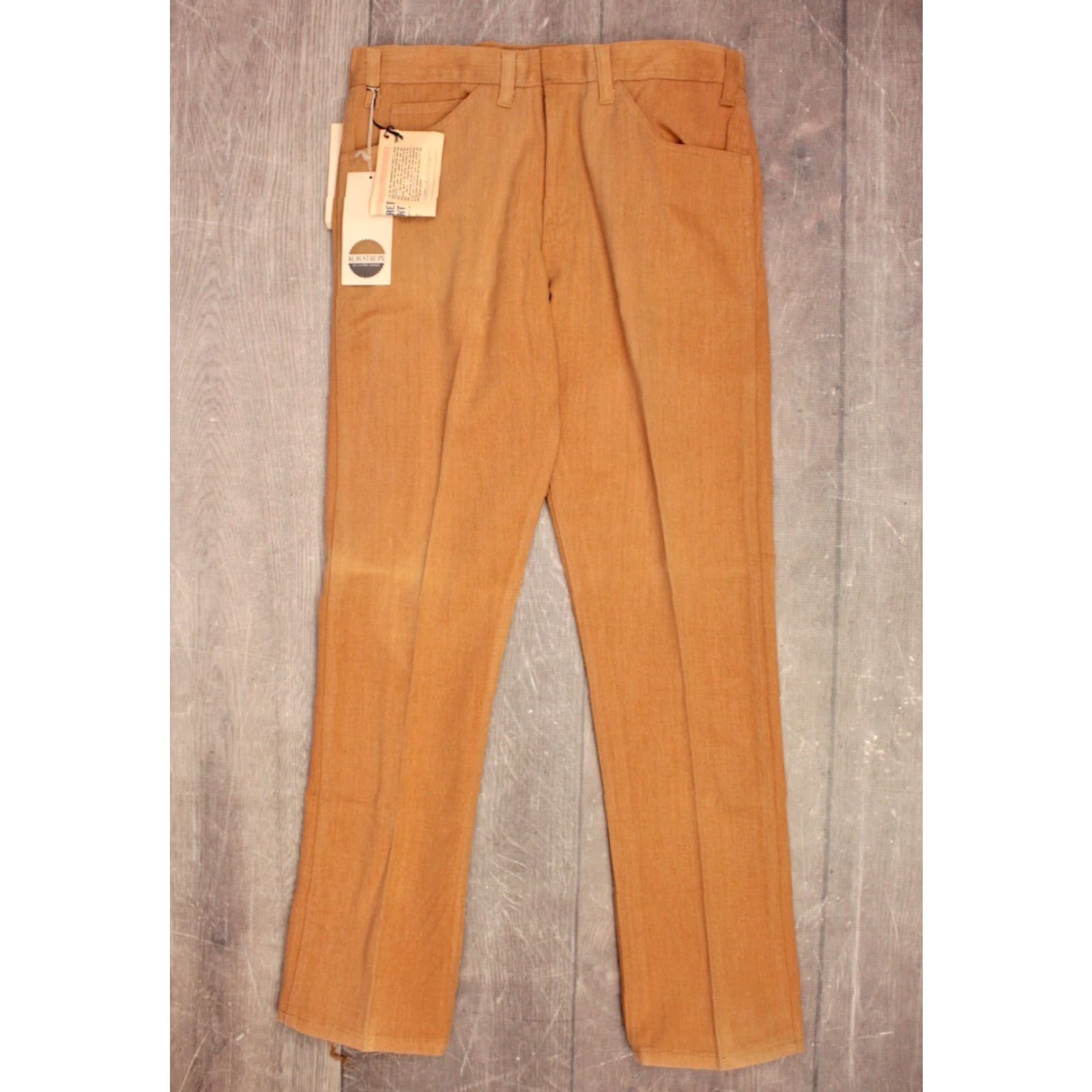 Vintage VINTAGE Men's VTG 1960s NOS Khaki / Tan Tapered Pants Sz 32x30 60s Male Casuals Size US 32 / EU 48 - 2 Thumbnail