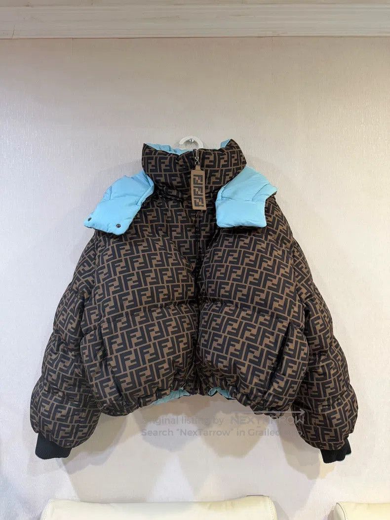 Fendi Fendi Brown FF Pattern Zipper Closure with Monogram Print Size M / US 6-8 / IT 42-44 - 1 Thumbnail