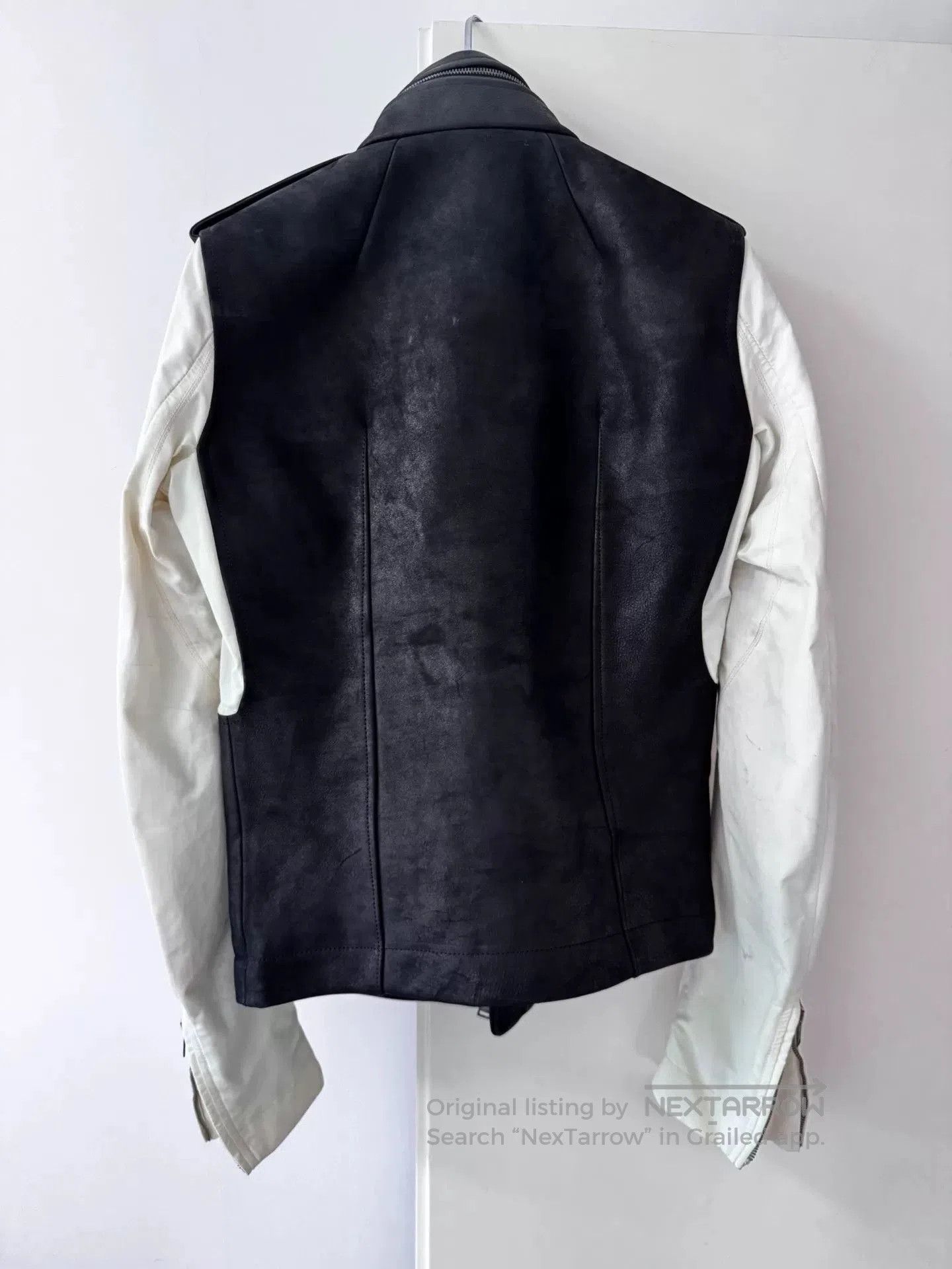 Rick Owens Rick Owens Spliced Sleeve Leather Jacket. Size US S / EU 44-46 / 1 - 6 Thumbnail