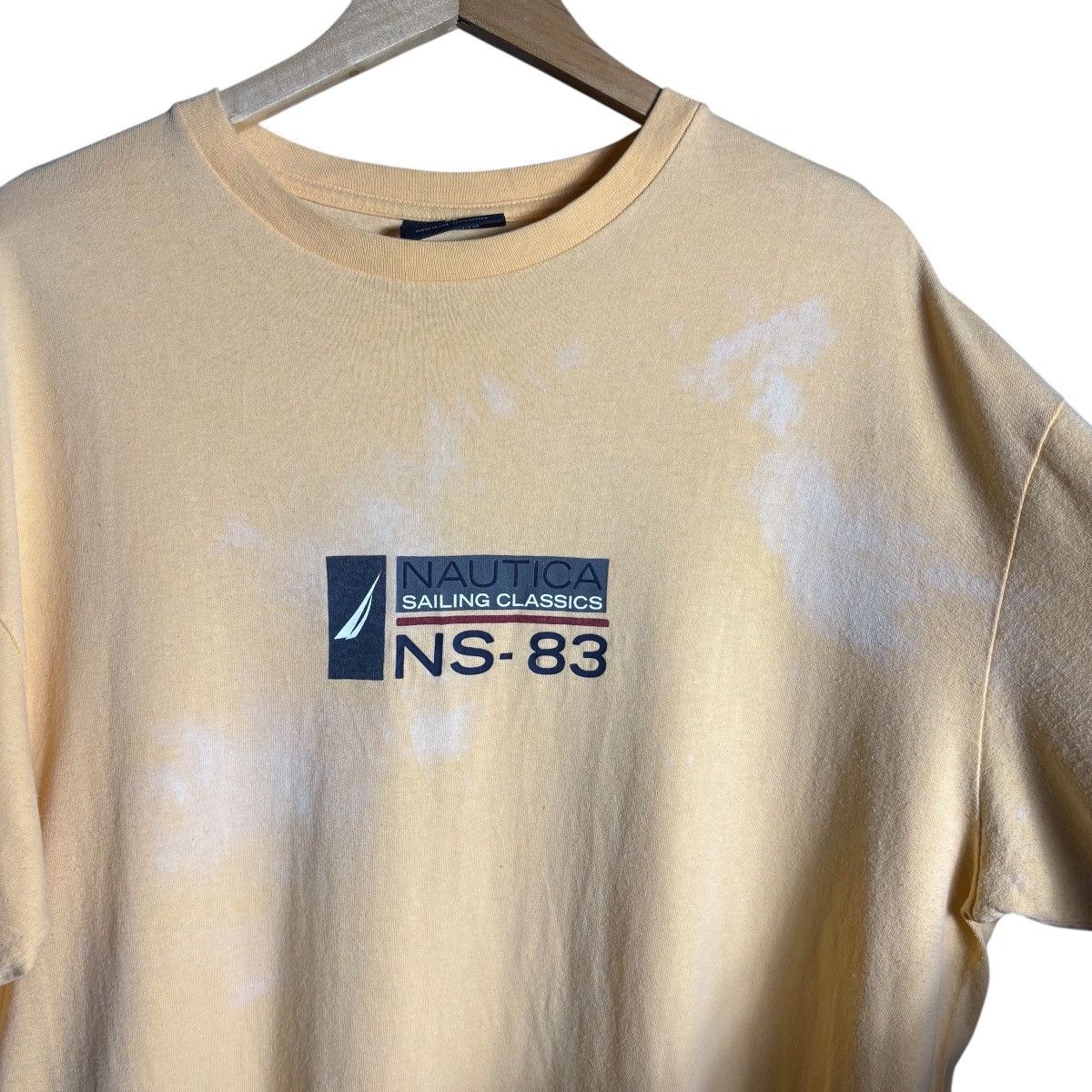 Nautica × Vintage Vintage 90s Nautica Sailing Gear Distressed T-Shirt Size US L / EU 52-54 / 3 - 4 Thumbnail