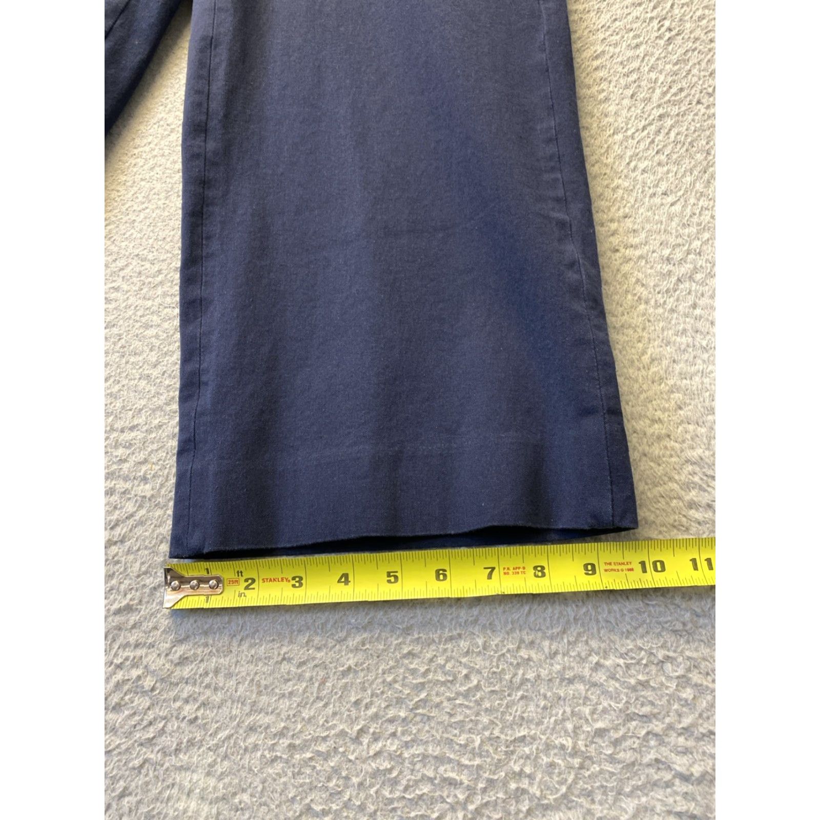 J.Crew J.CREW Wide Leg Pants Bi-Stretch Cotton High Waist Navy Women's 2 Cropped Size 26" / US 2 / IT 38 - 5 Thumbnail