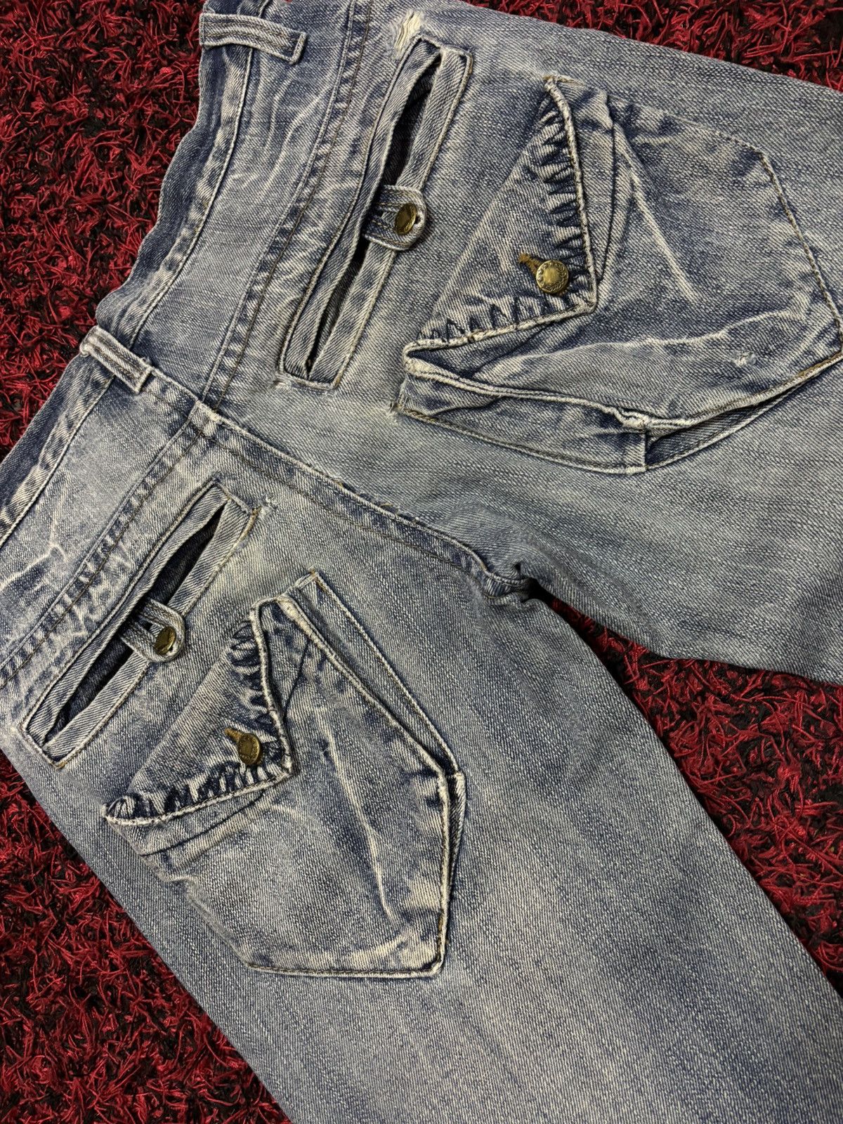 Japanese Brand Vtg Japanese Brand Bondage Punk Jeans Size US 29 - 5 Thumbnail
