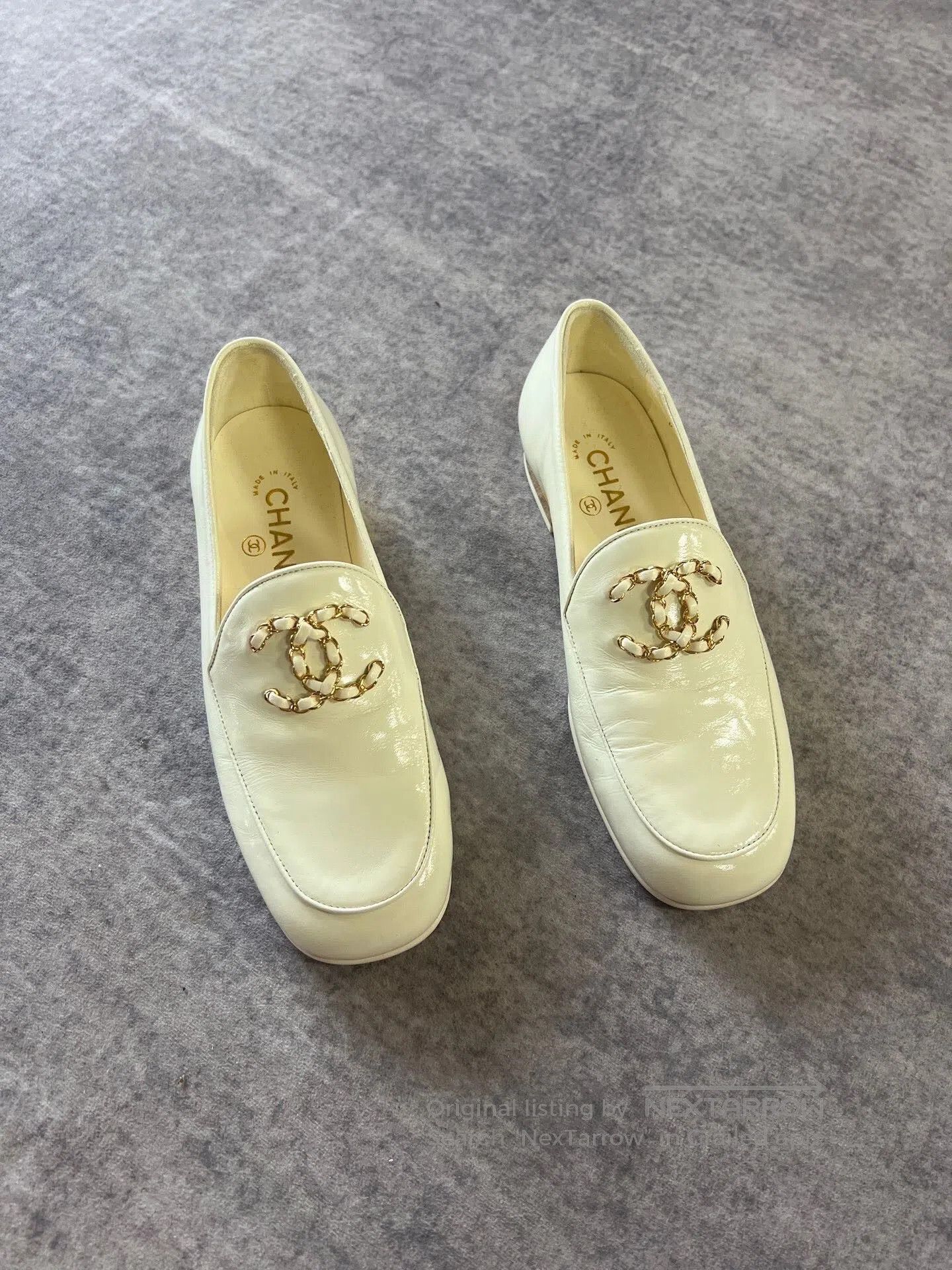 Chanel Chanel Beige Chanel CC Logo Loafers| Size US 4.5 / IT 34.5 - 1 Thumbnail