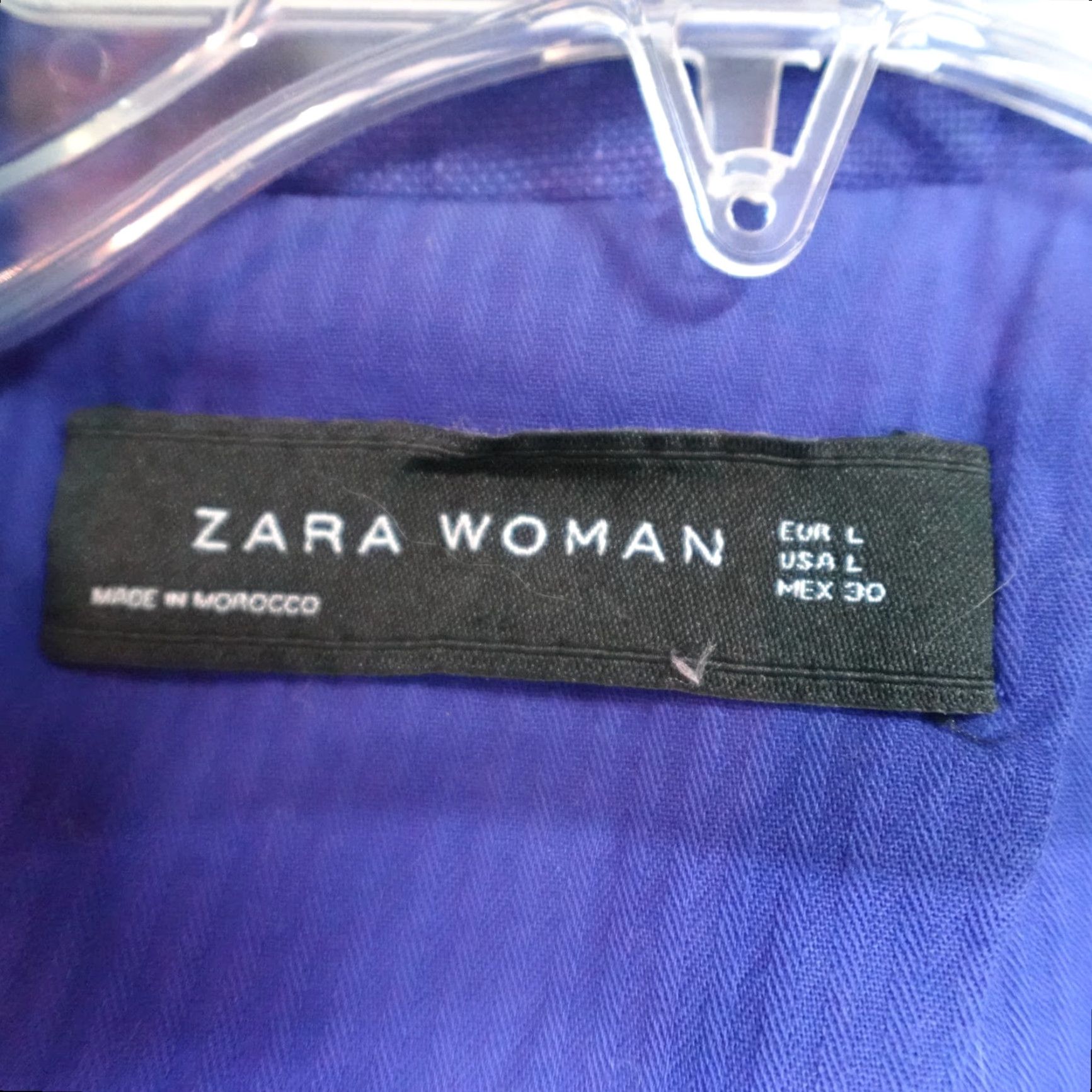 Zara Zara Blazer Womens Double-Breasted 100% Linen Blue Regular L Peak Lapel Solid Jacket Coat Shirt Tuxedo Knit? Size L / US 10 / IT 46 - 2 Thumbnail
