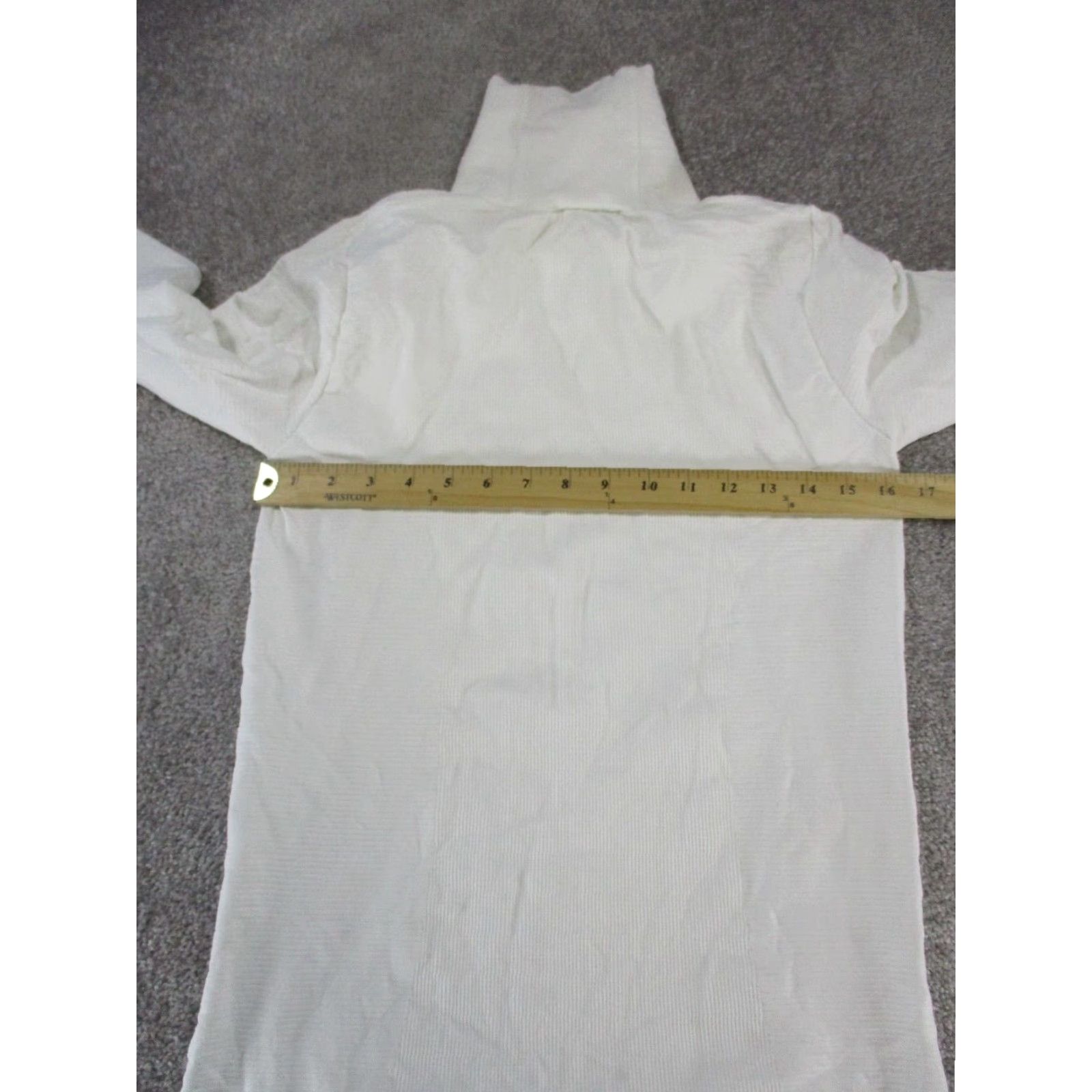 Athleta VINTAGE Athleta Sweater Women's Medium Pullover Knit Long Sleeve Mock Neck White Casual Size M / US 6-8 / IT 42-44 - 5 Thumbnail