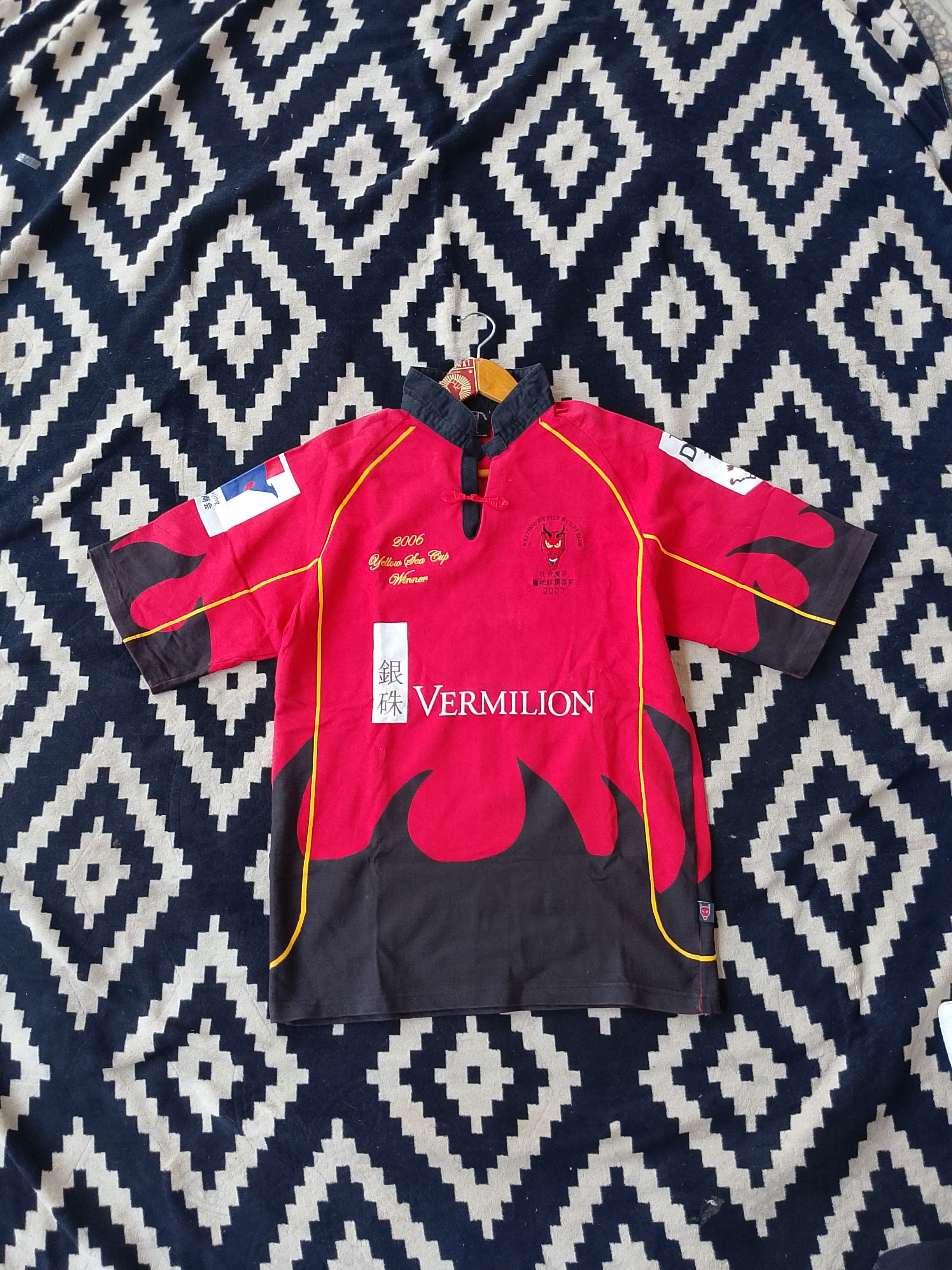 Other Vintage 2006 Beijing Devils Rugby Club Vermilion Jersey Size US L / EU 52-54 / 3 - 5 Thumbnail