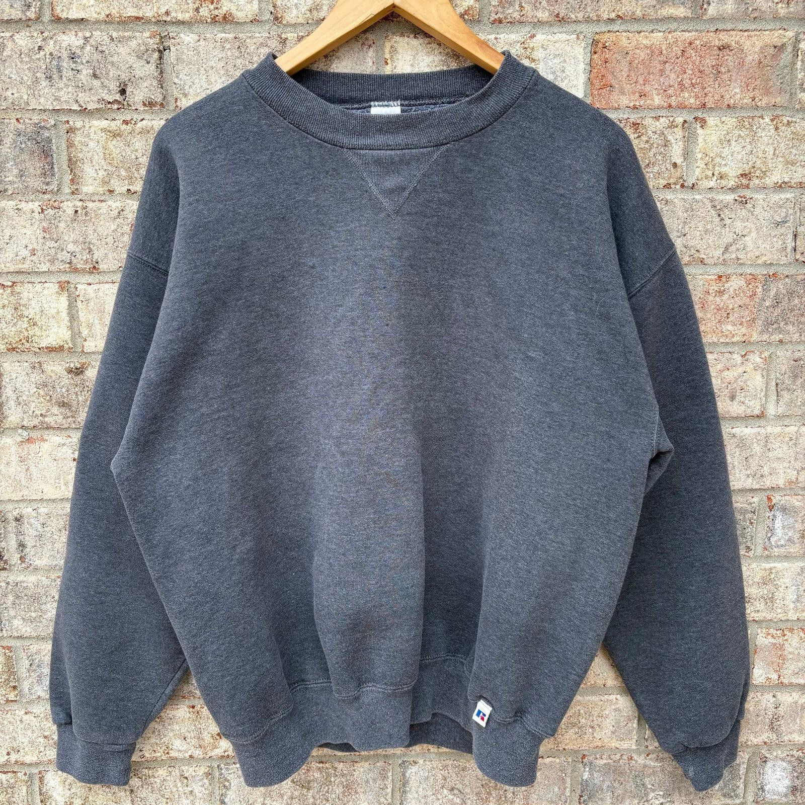 Russell Athletic Vintage 90s Charcoal grey Sweatshirt Size US XL / EU 56 / 4 - 9 Thumbnail