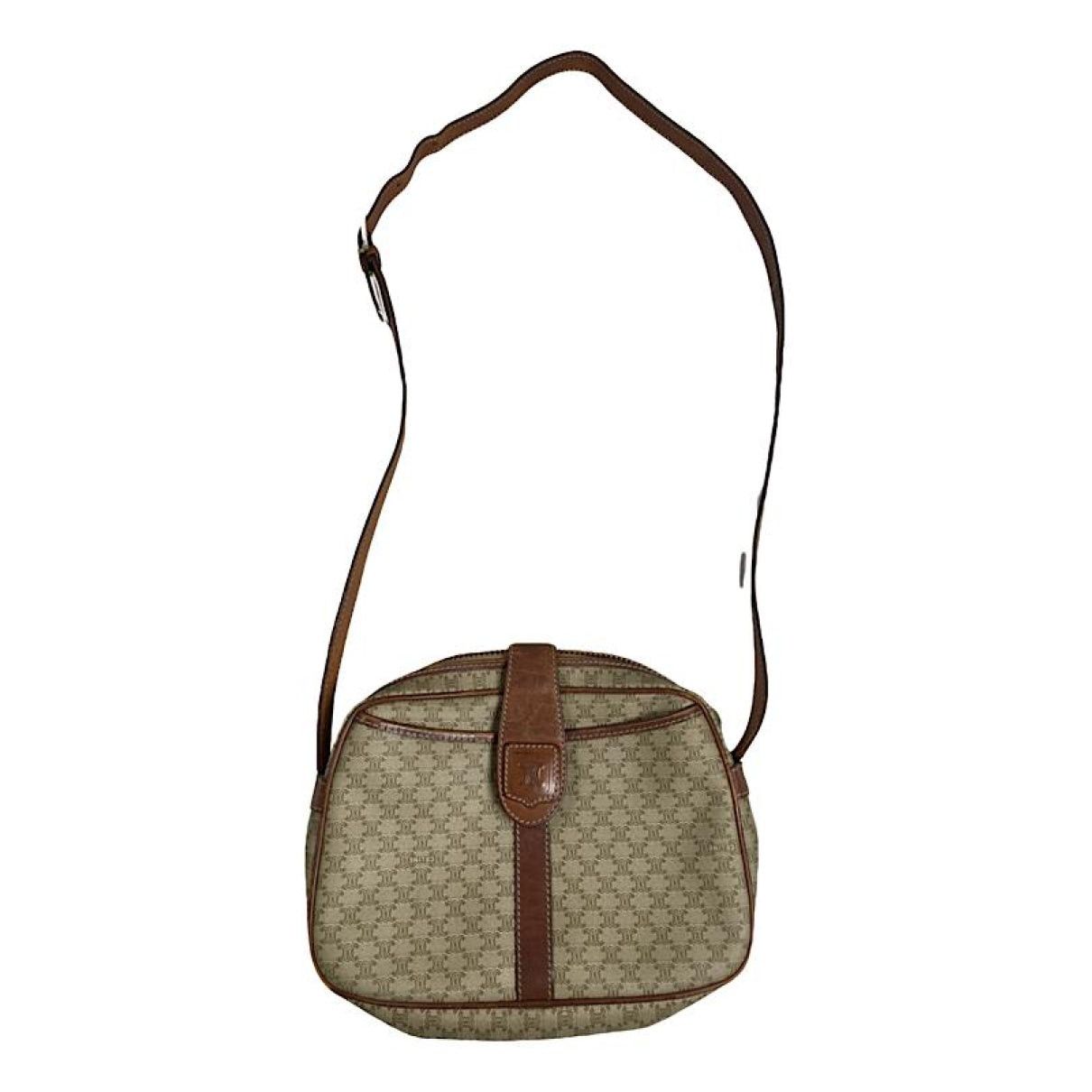 Triomphe Maillon Chain Beige Leather Handbag