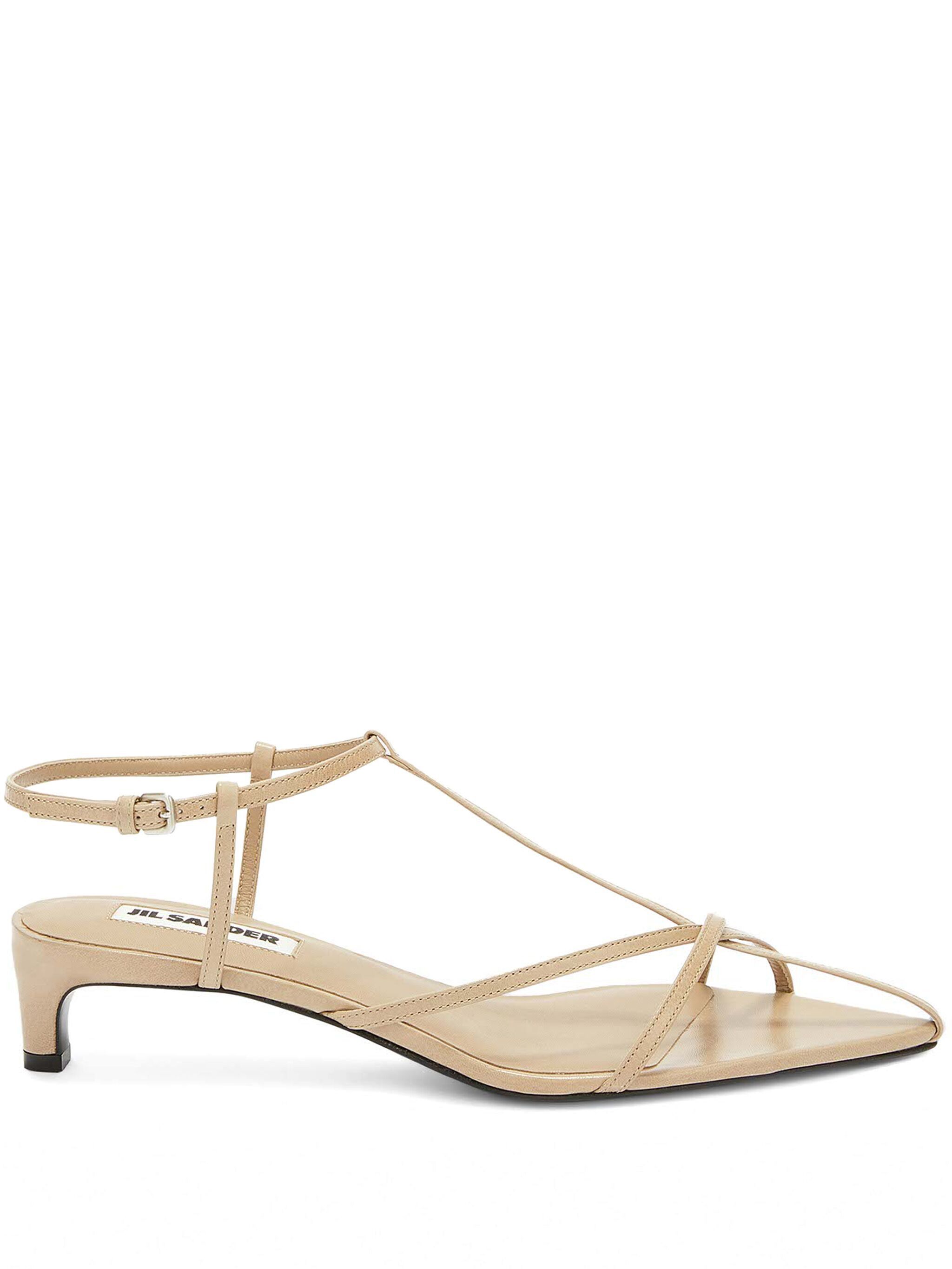 Jil Sander o1s22i1n0125 High-Heeled Sandals in Beige Size US 9 / IT 39 - 1 Thumbnail