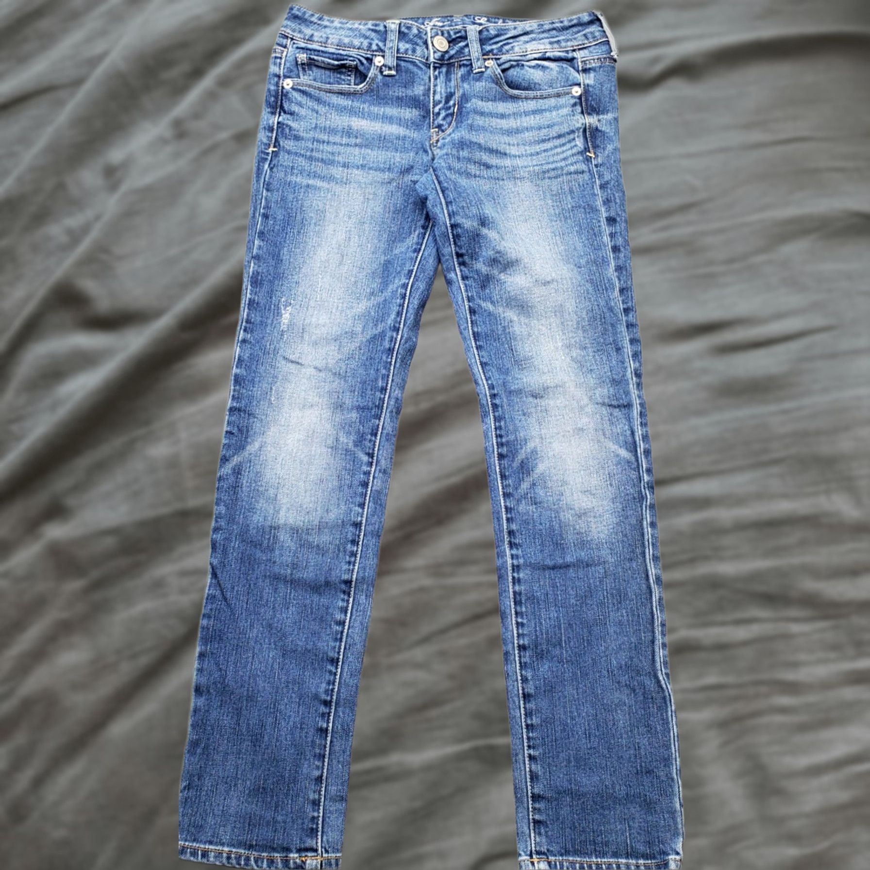 American Eagle Outfitters American Eagle Outfitters Skinny Jeans Womens 2 Blue Denim Stretch VINTAGE? Size 26" / US 2 / IT 38 - 1 Thumbnail