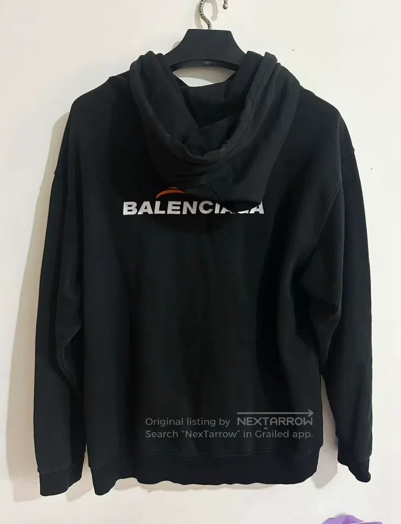 Balenciaga Balenciaga Black Hooded Sweatshirt Size US M / EU 48-50 / 2 - 2 Thumbnail