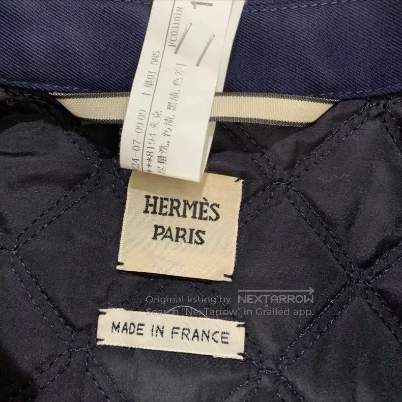 Hermes Hermes Navy blue coat/jacket Size 4XL / US 24-26 - 5 Thumbnail