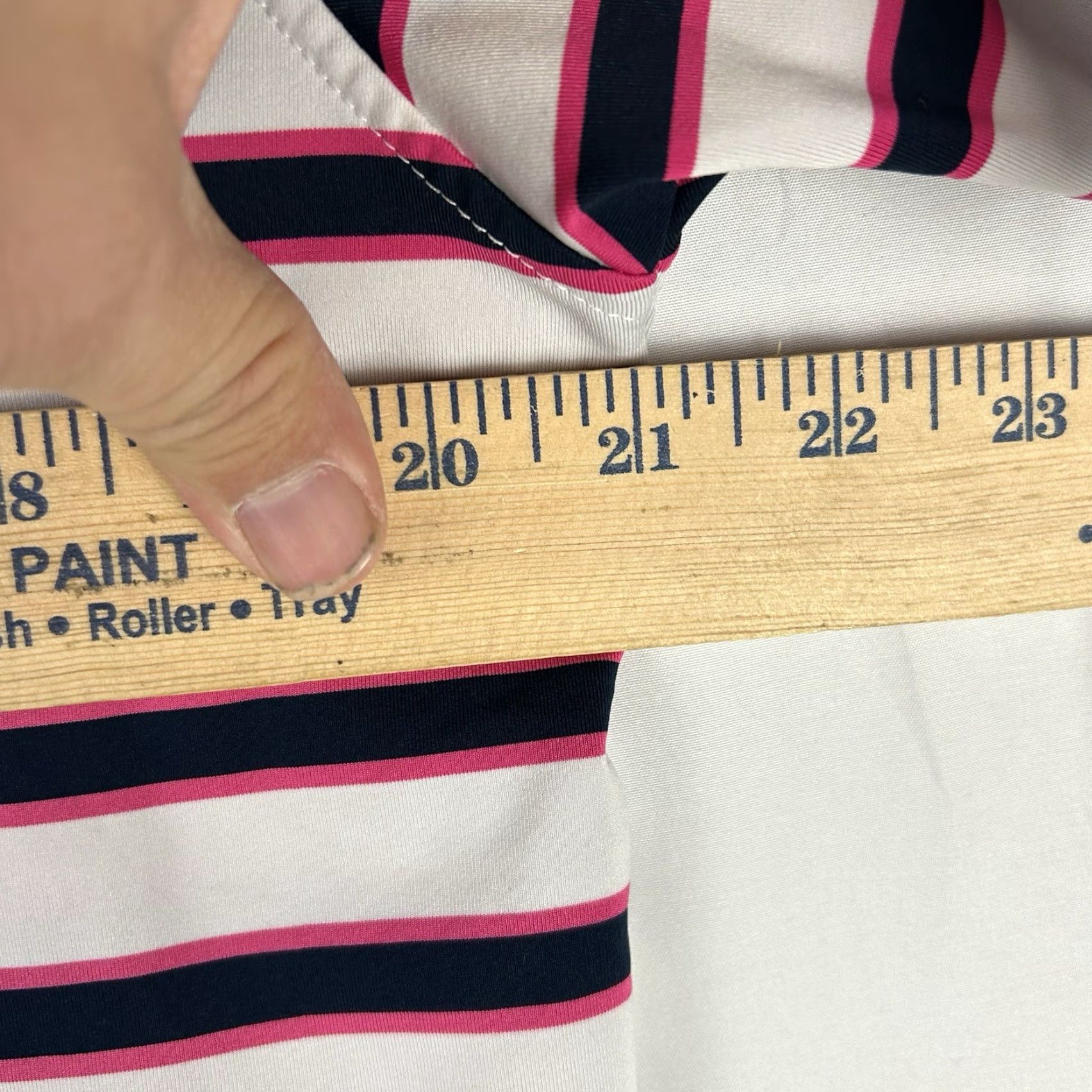 Footjoy FootJoy FJ Golf Stretch Polo Pink Blue Striped Short Sleeve Shirt Mens Medium Size US M / EU 48-50 / 2 - 7 Thumbnail