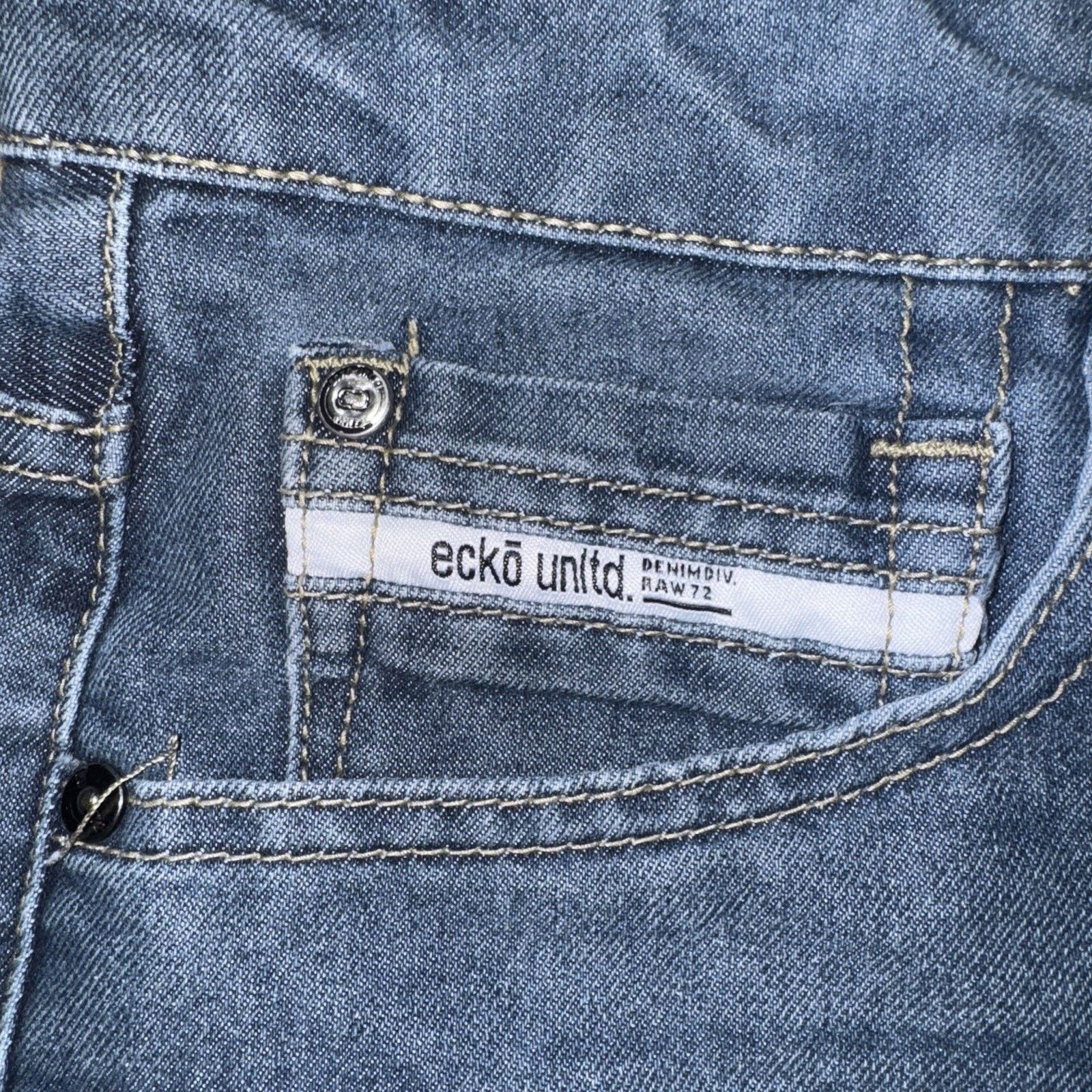 Ecko Unltd. × Vintage Ecko Unltd Denim Jean Shorts 36 Blue Baggy Y2K Streetwear Size US 36 / EU 52 - 2 Thumbnail