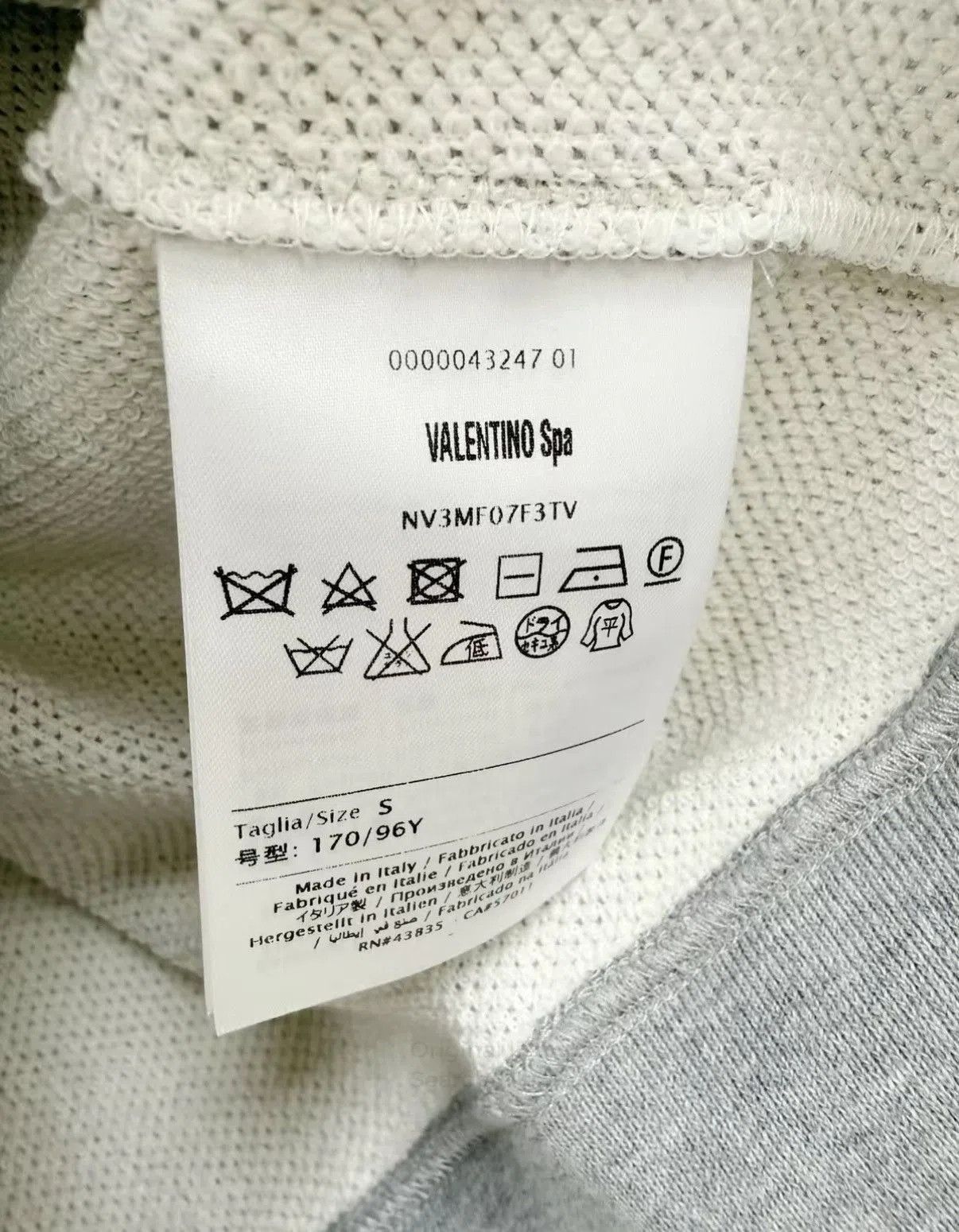 Valentino Gray Crew Neck Sweatshirt with Embroidered Design. Size US S / EU 44-46 / 1 - 7 Thumbnail