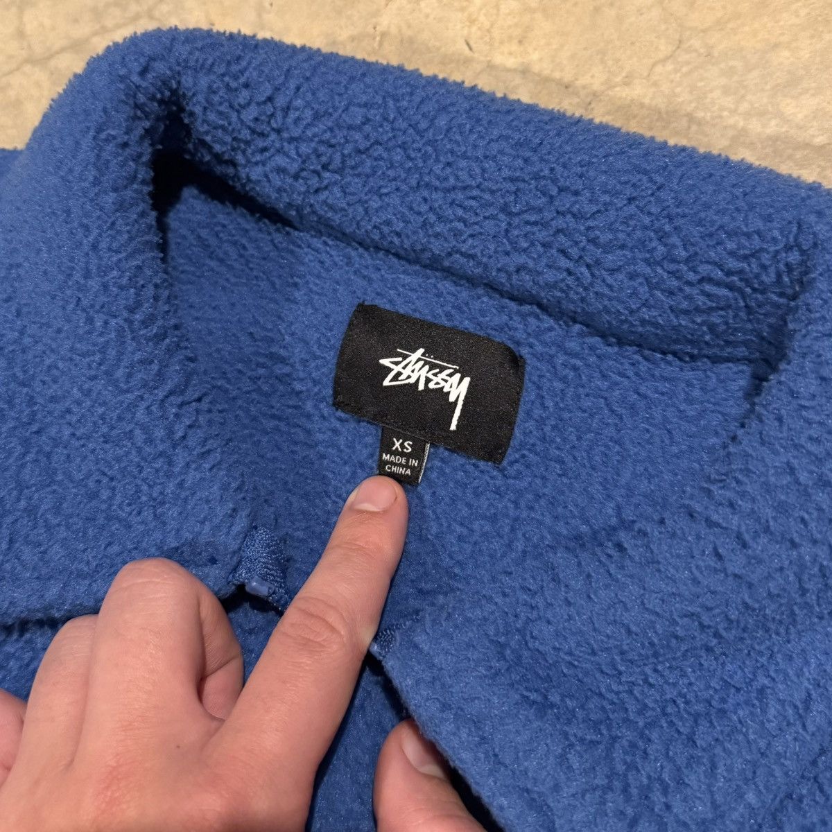 Stussy Vintage Stussy Polar Fleece Deep Pile Zip Shirt Jacket Blue Size US M / EU 48-50 / 2 - 7 Thumbnail