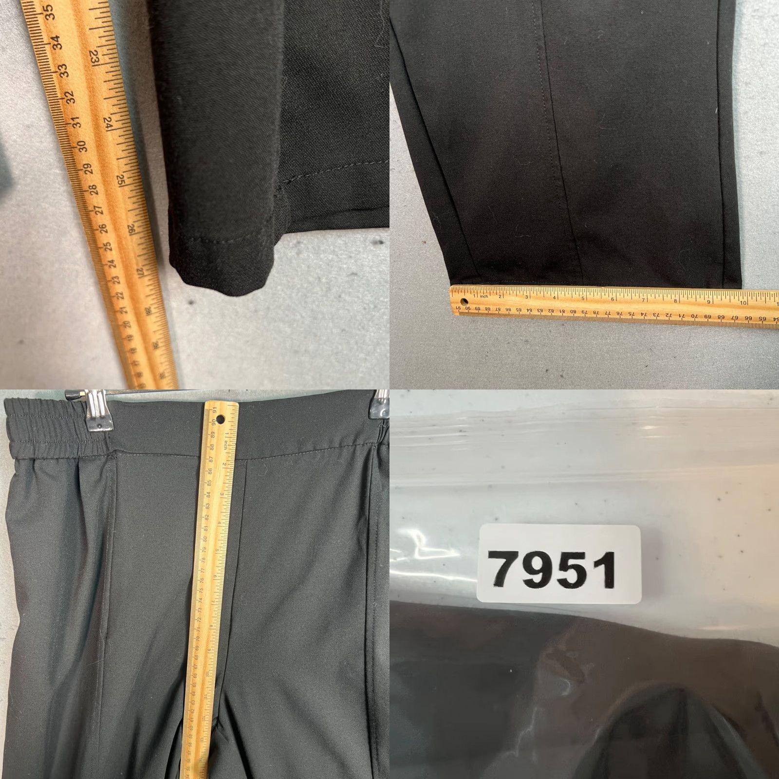 Asos ASOS Design Womens Black Trousers Size 8 Polyester Blend Elastic Waist Wide-Leg Dress Pants Adult Womens 8 Black ASOS Regular Pants Size 30" / US 8 / IT 44 - 8 Thumbnail