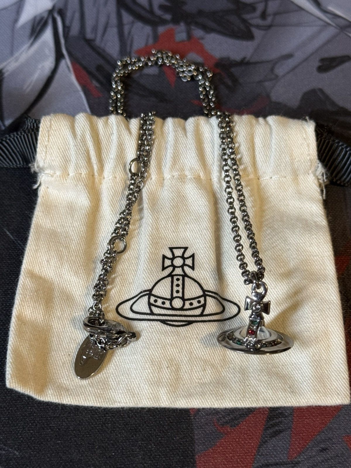 【希少・ライカ期】ヴィヴィアンウエストウッドマン スカルオーブ オーバーオール Vivienne Westwood Vivienne Westwood Otho orb skull necklace (grey